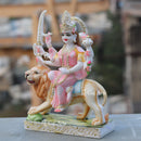 White Marble Durga Mata Statue | 12 Inch