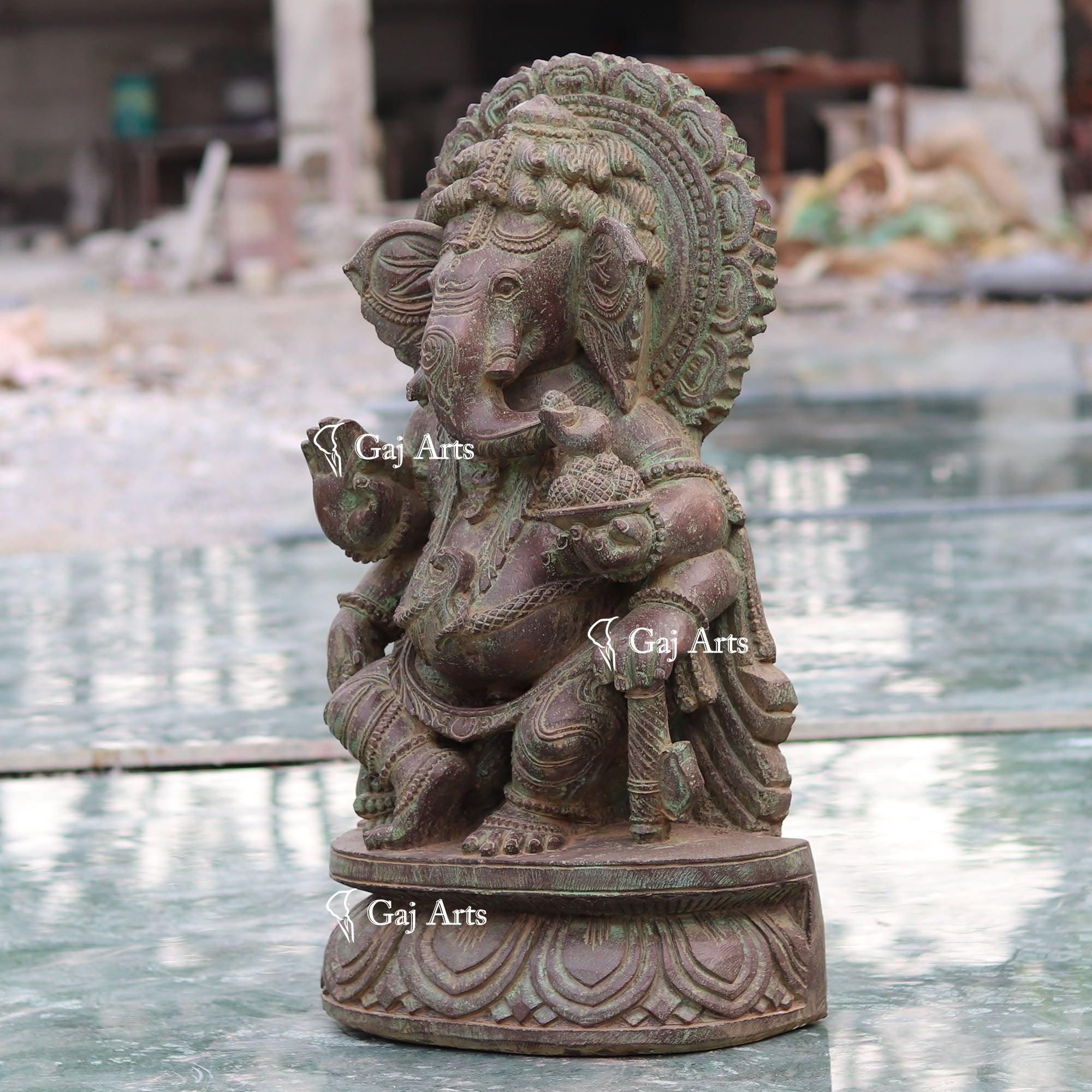 Sandstone Ganesh Statue | 30 Inch