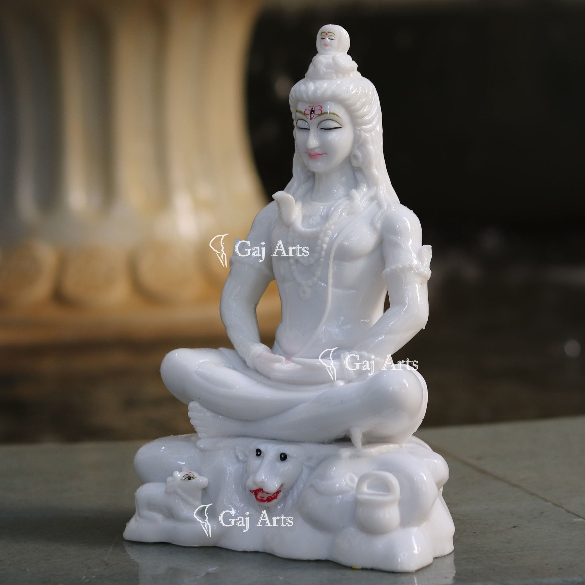 Adiyogi Lord Shiva Marble Statue 11 Inch