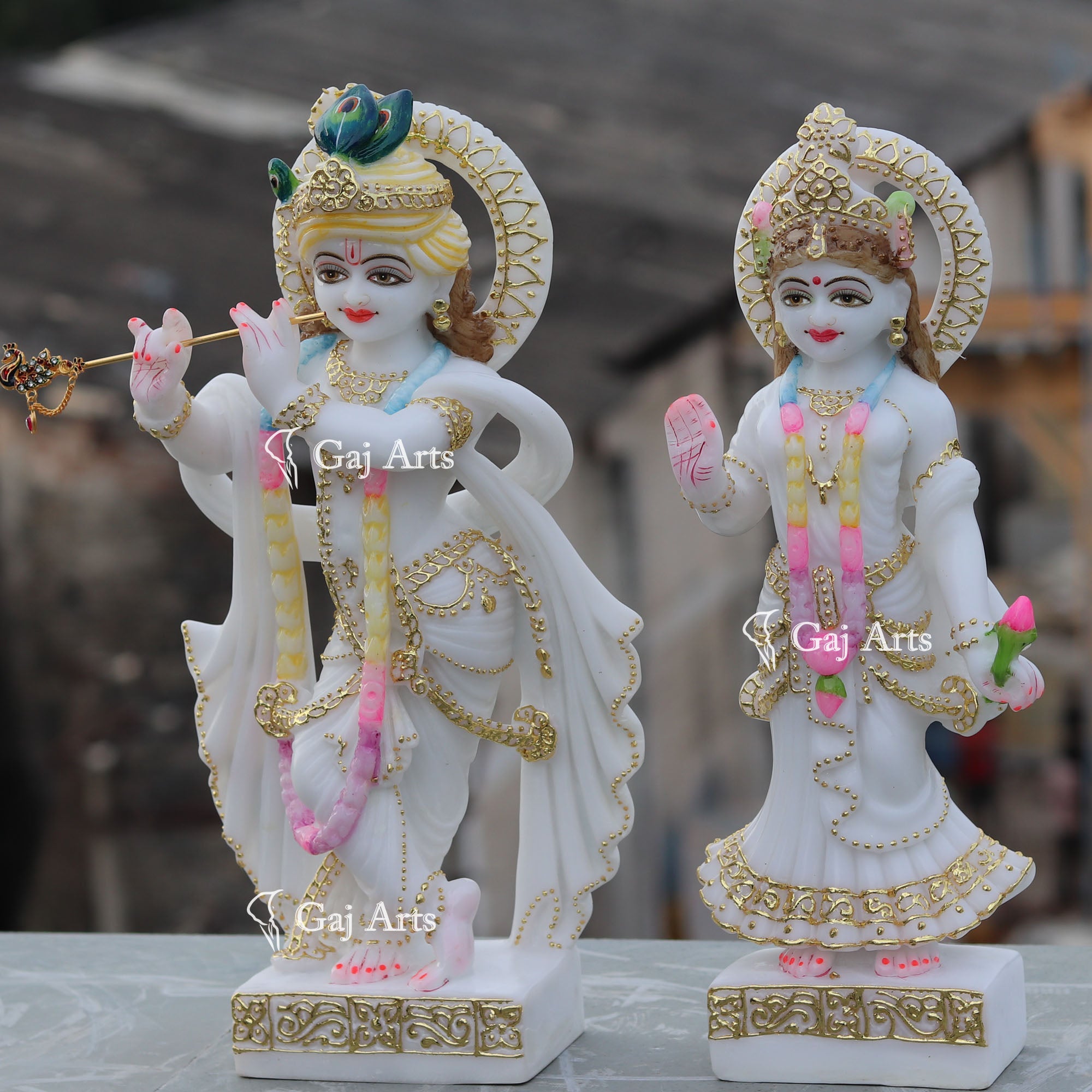 Marble Radha Krishna Idol | 15 Inch