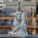 White Marble Ethiopia Radha Krishna Idol | 24 Inch