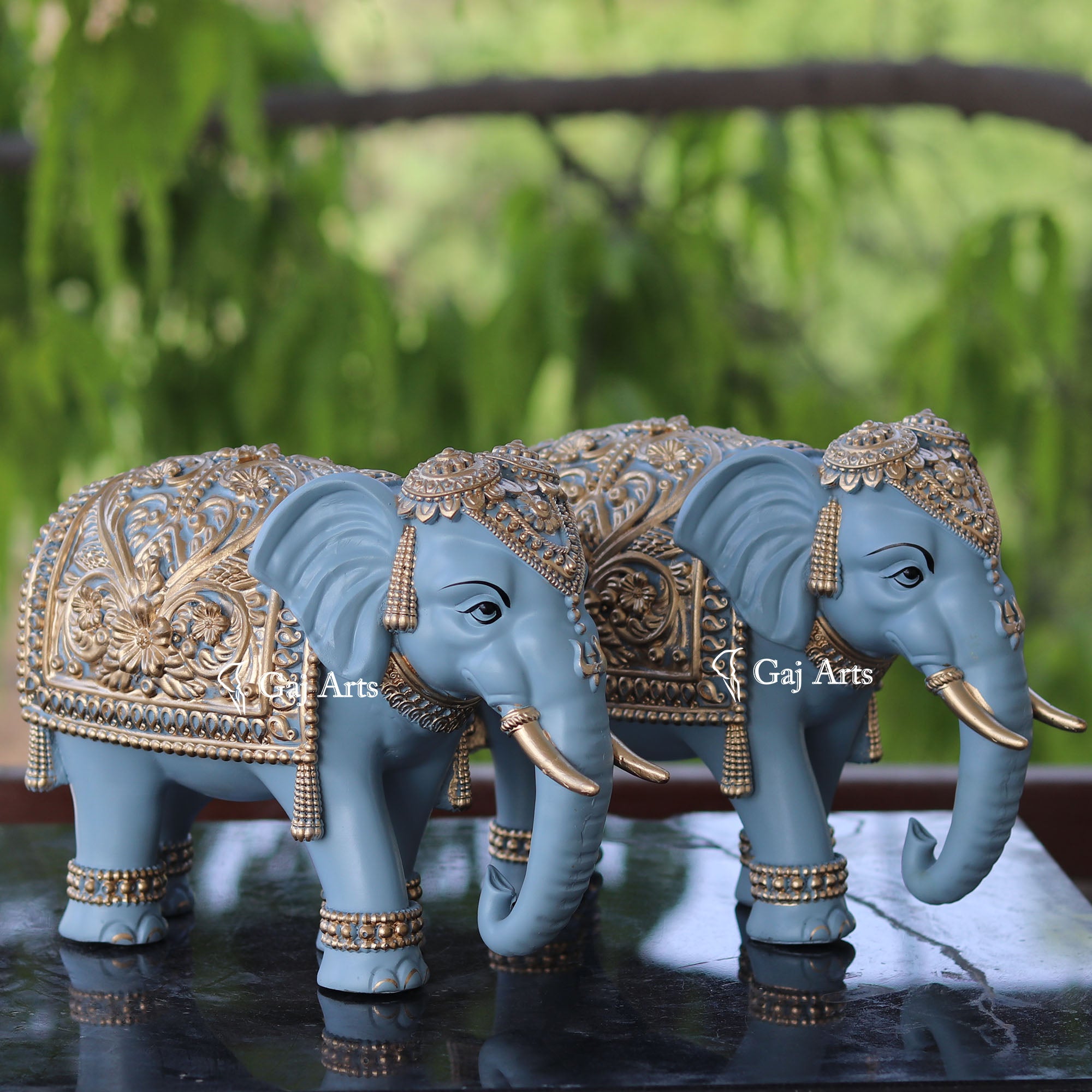 Korean Marble Elephant Statue | 9 Inch