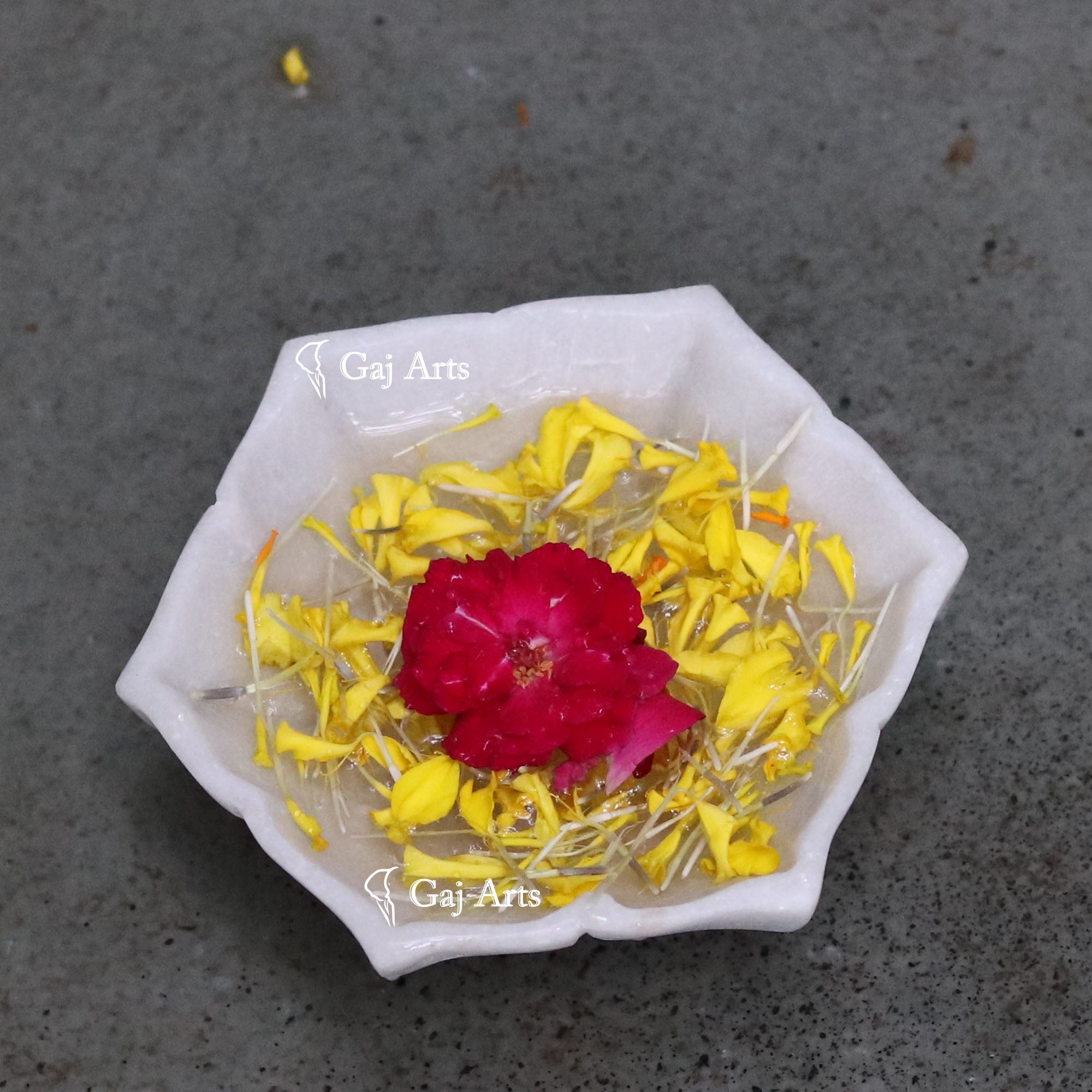 White Marble Tiny Flower Bowl | 5 Inch