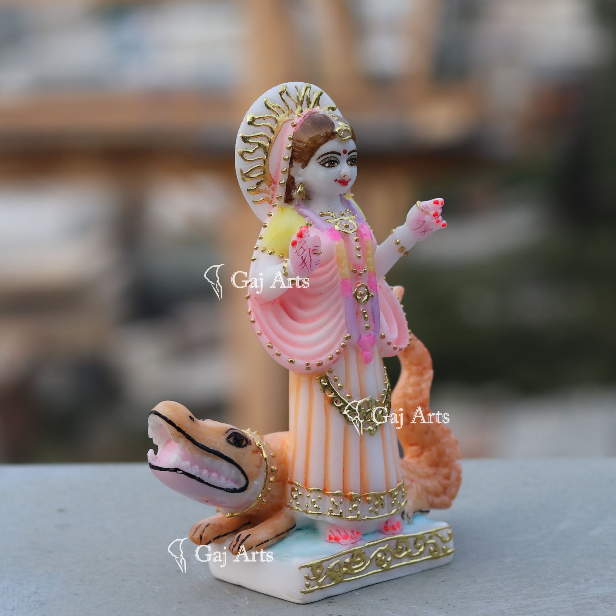 Marble Ethiopia Khodiyar Maa Idol | 7 Inch