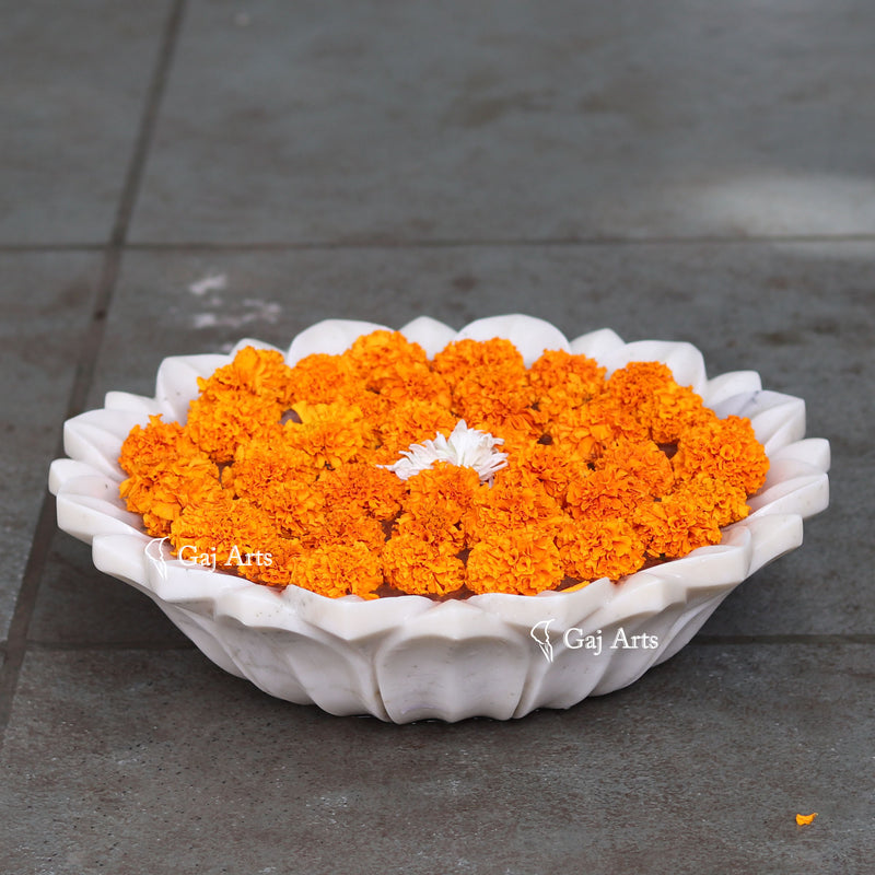 Marble Flower Bowl 15”