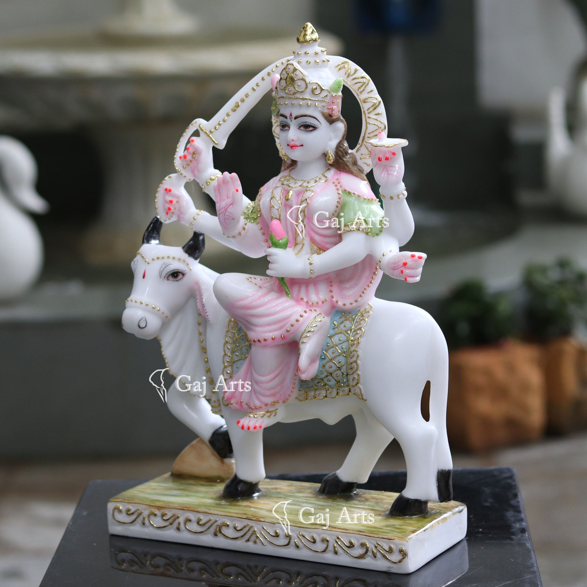 White Marble Umiya Maa Idol | 18 Inch