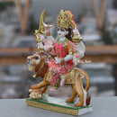 White Marble Durga Maa Statue | 12 Inch