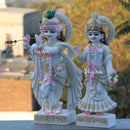 White Marble Ethiopia Radha Krishna Murti | 24 Inch