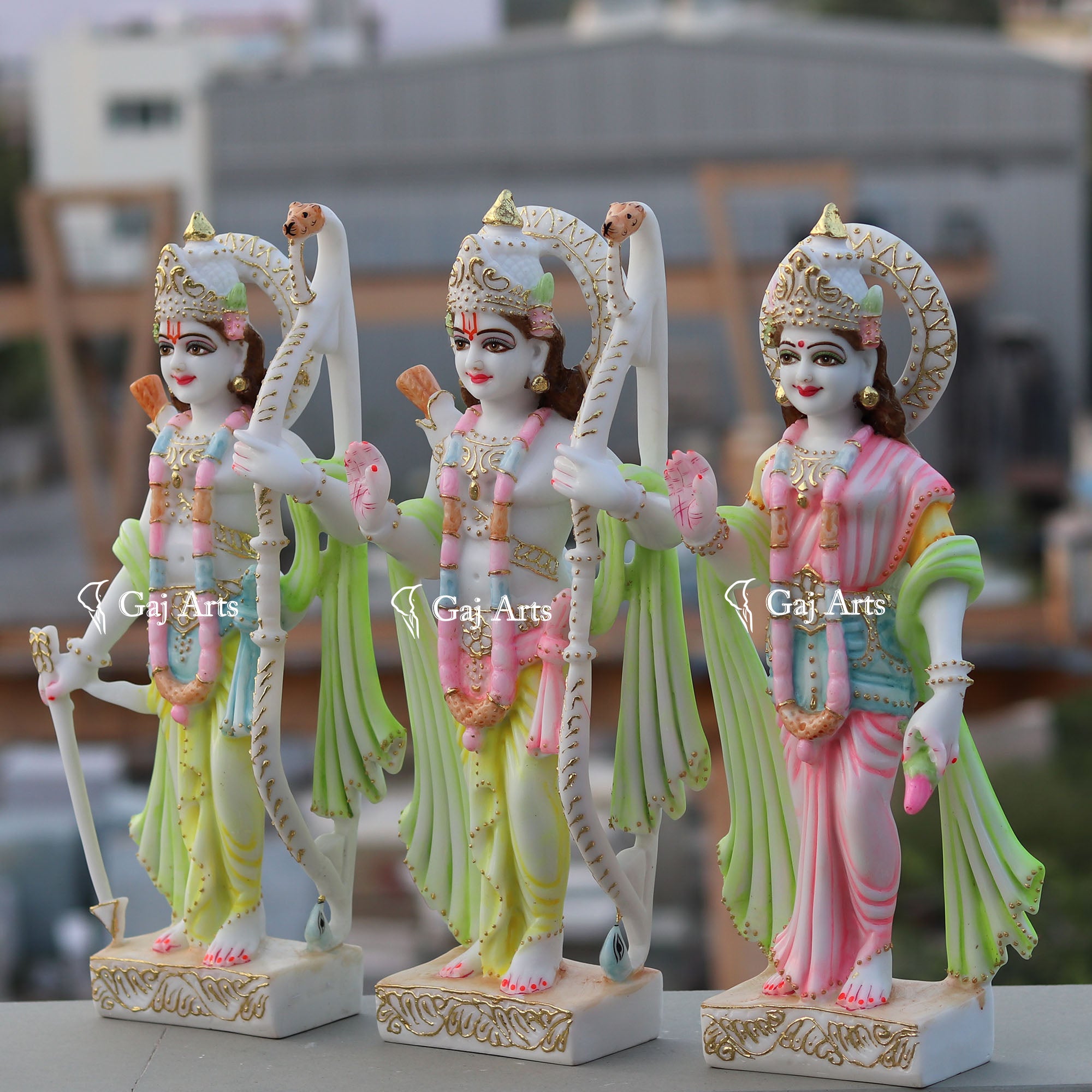 Ethiopia Marble Ram Jodi Idol | 18 Inch