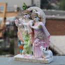 White Marble Ethiopia Radha Krishna Jodi Murti | 18 Inch