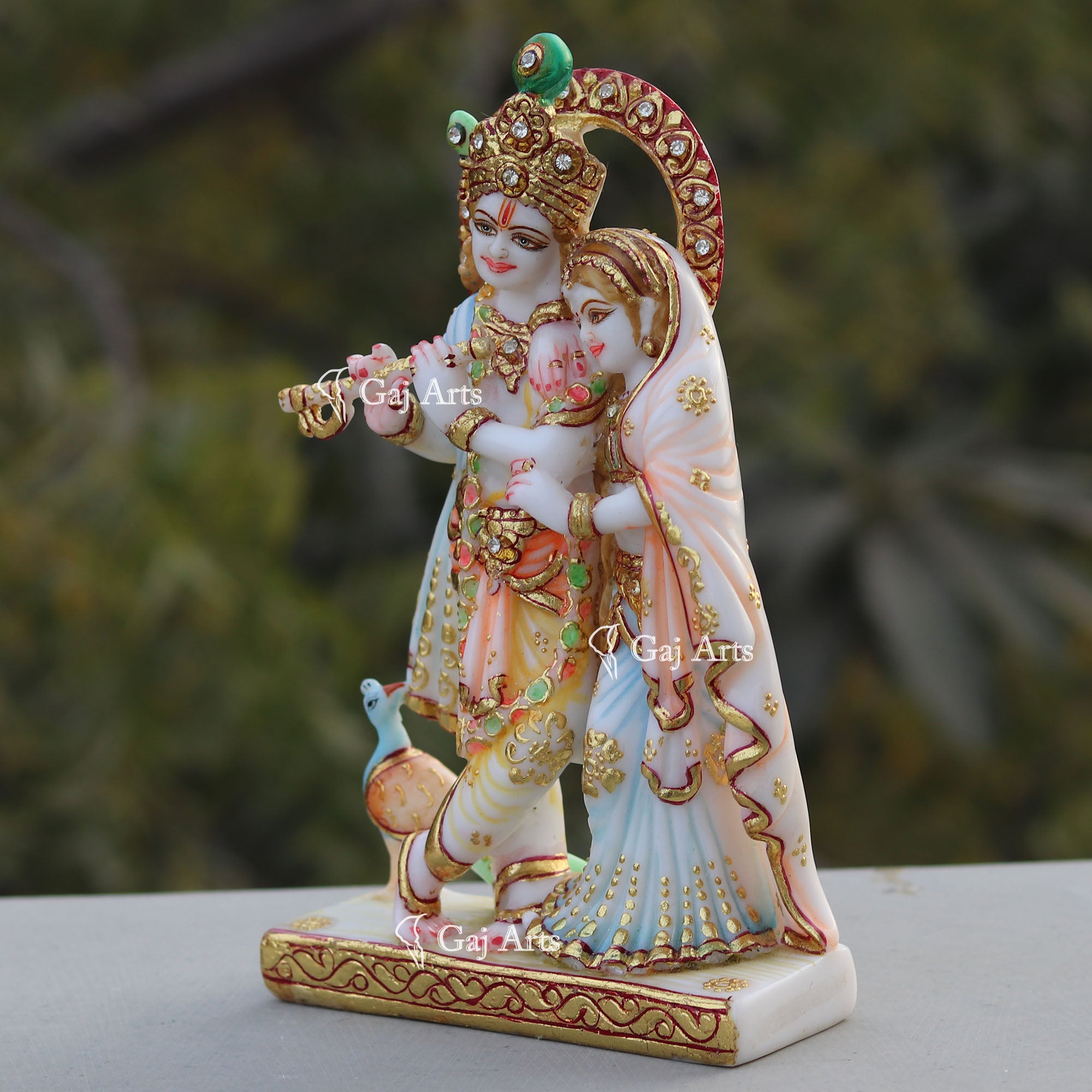 Marble Radha Krishna Jodi | 9 Inch