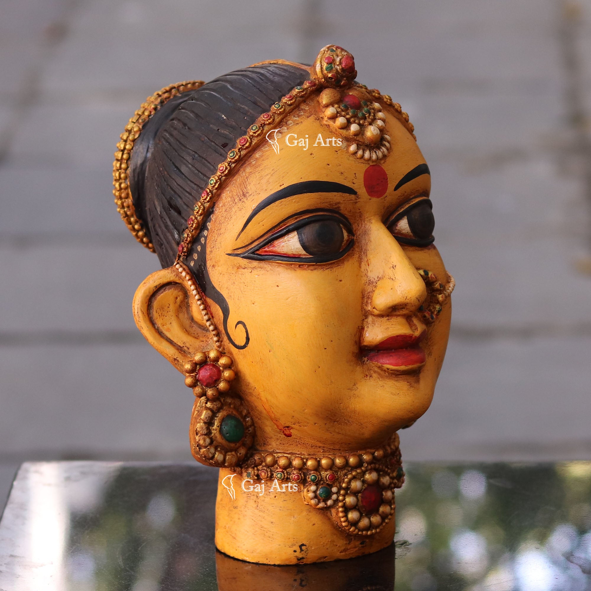 Wooden Bani Thani Decorative Statue | 12 Inch