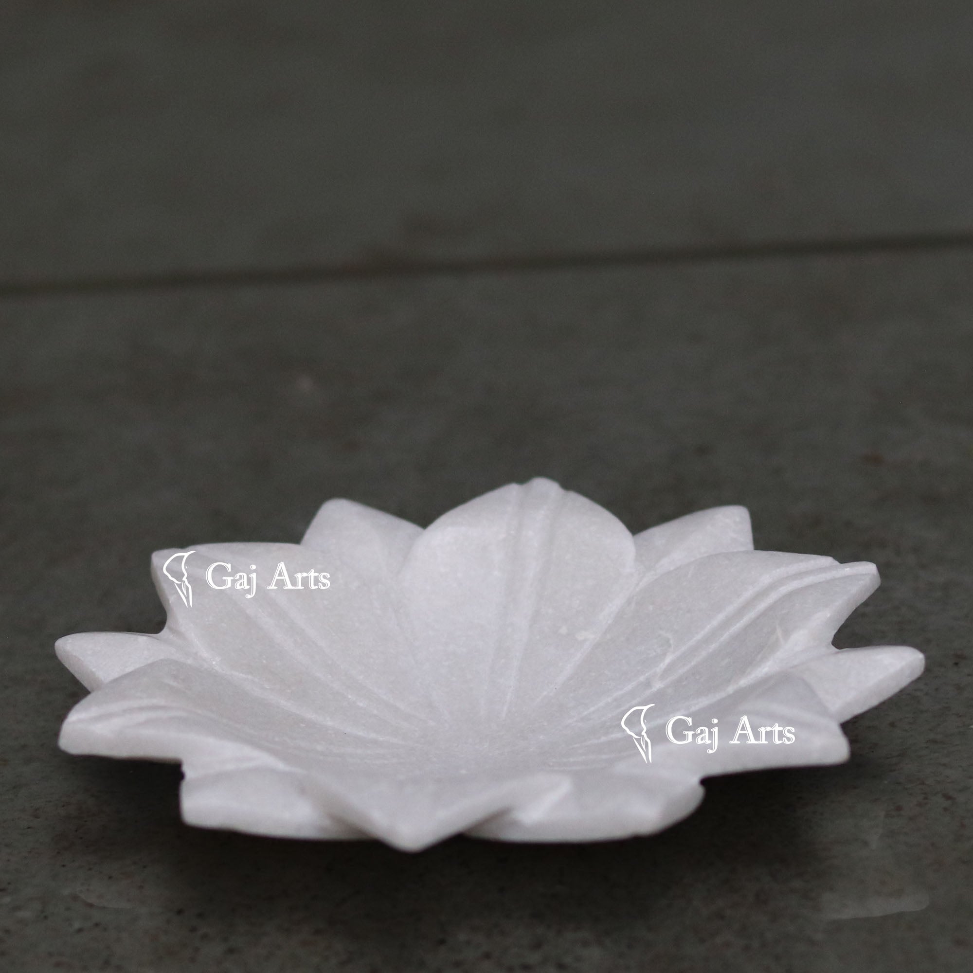 Handcrafted White Marble Flower Bowl | 6 Inch