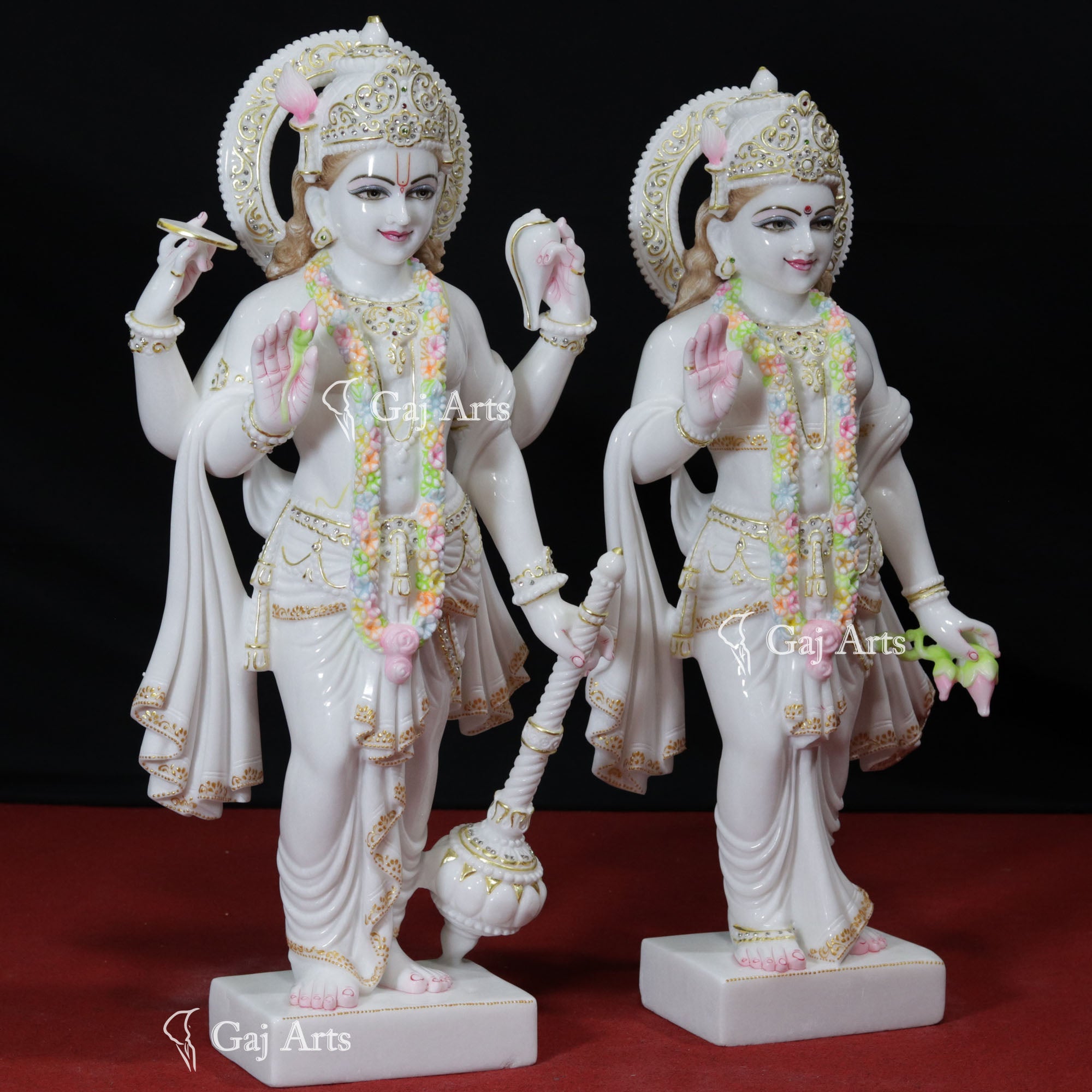 Marble Lakshmi Narayan Idol | 30 Inch