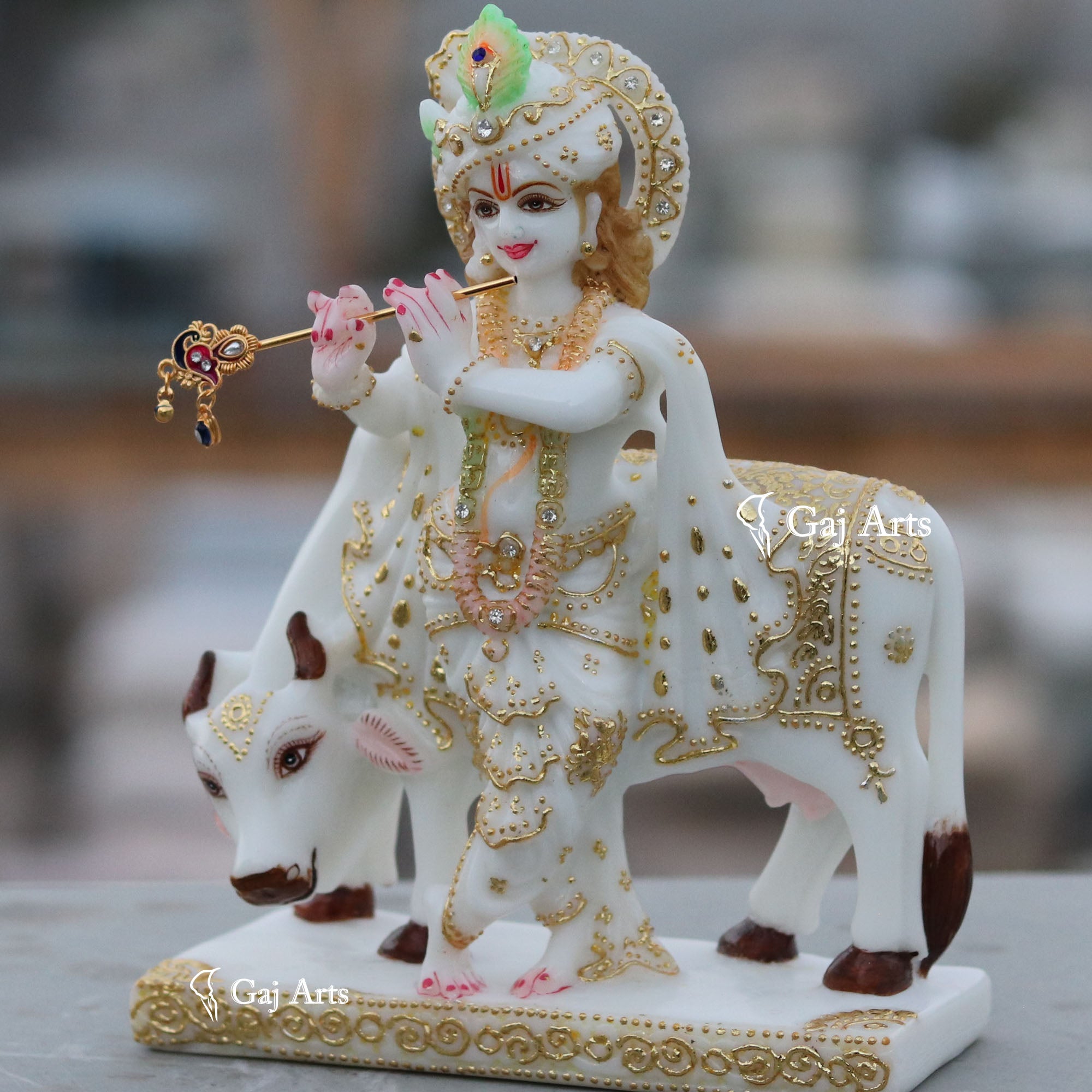 Marble Ethiopia Go Gopal Idol | 9 Inch