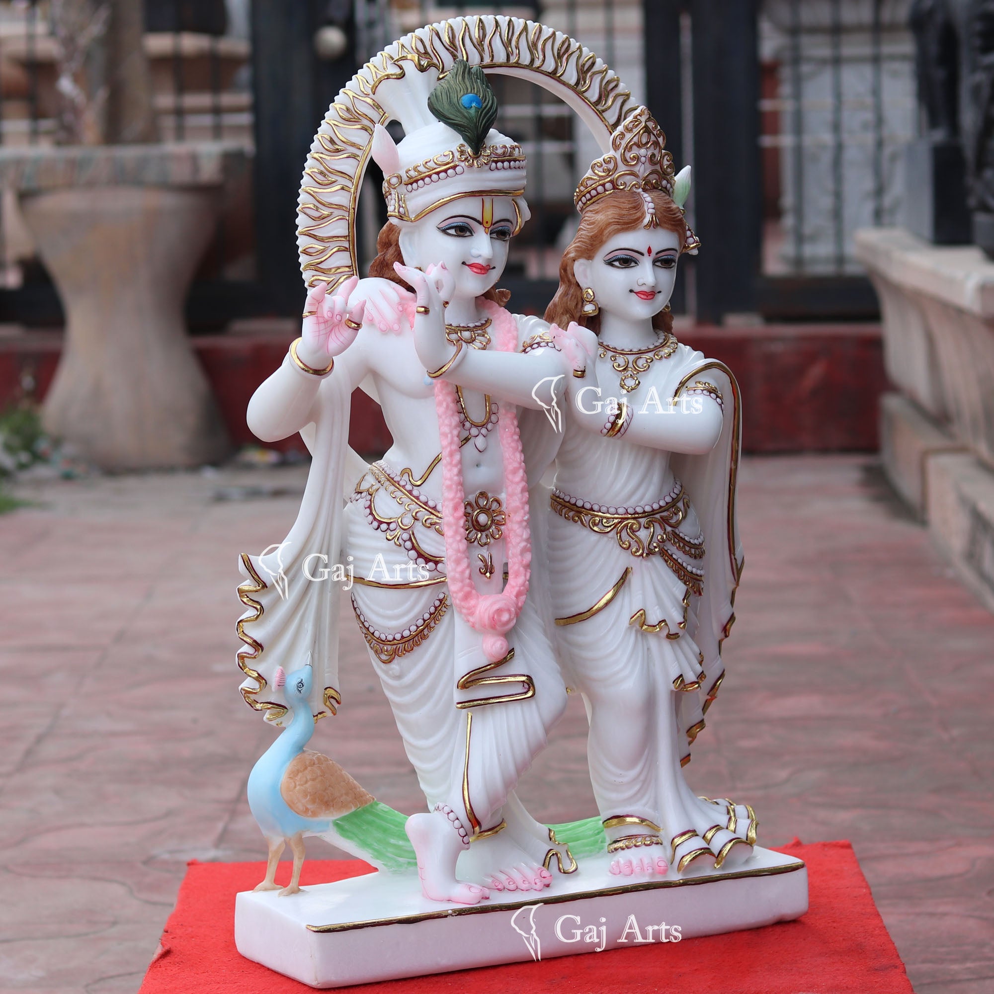 Divine Ashirwad Flute Radha Krishna Jodi Idol | 30 Inch