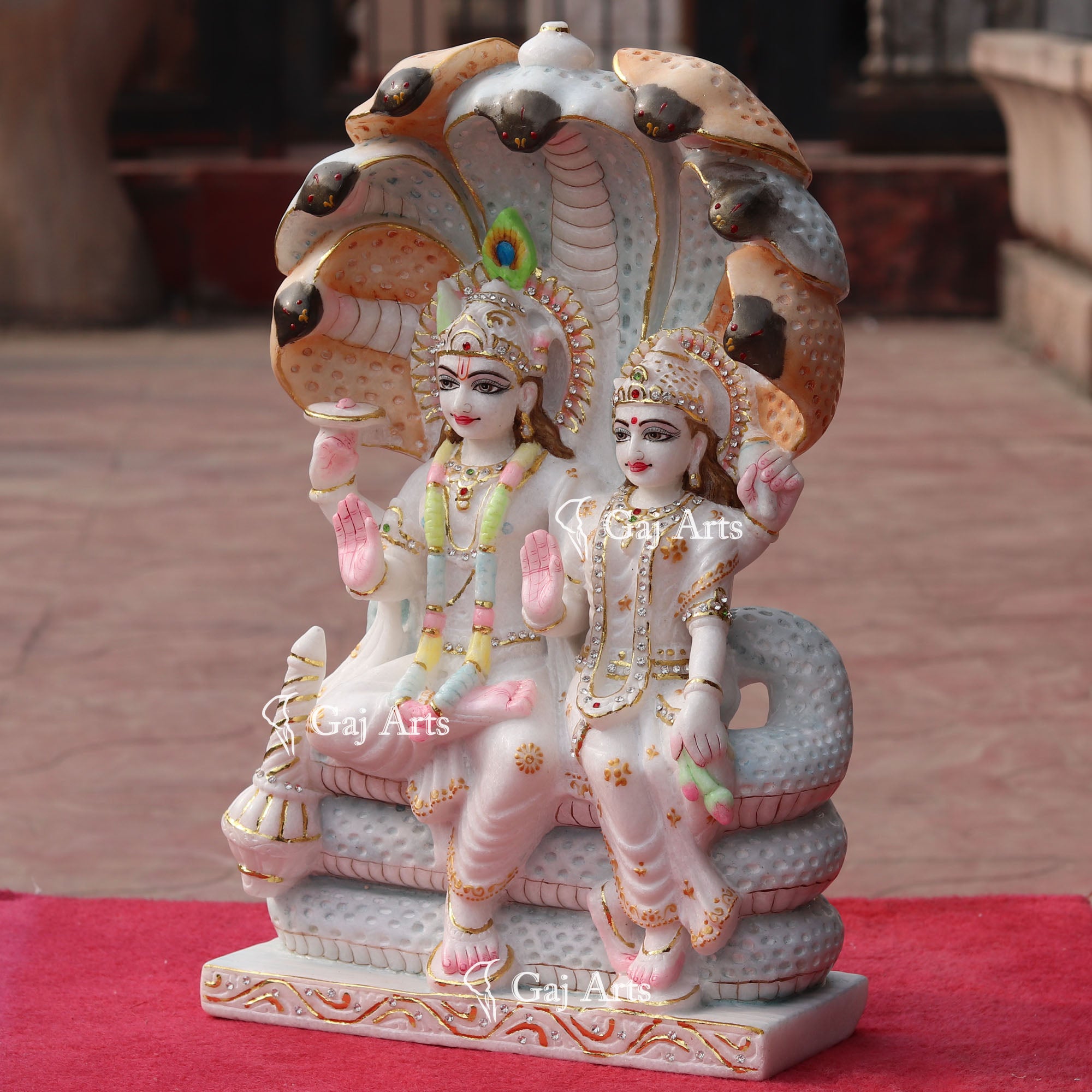 Marble Lakshmi Narayan Idol | 18 Inch