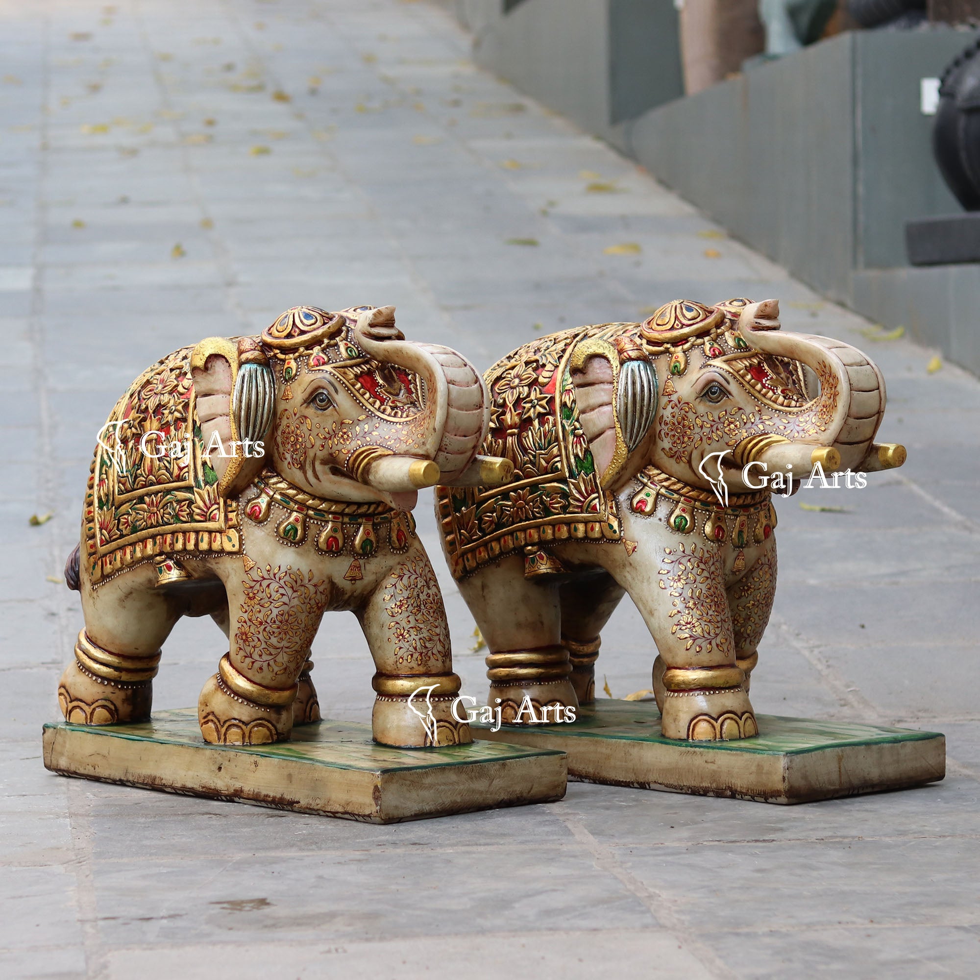 Makrana White Marble Elephant Statue | 24 Inch