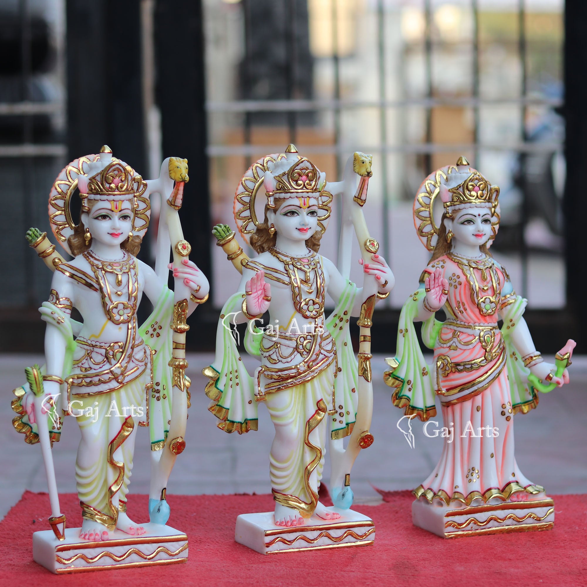 Makrana Marble Powder Ram Jodi Idol | 15 Inch