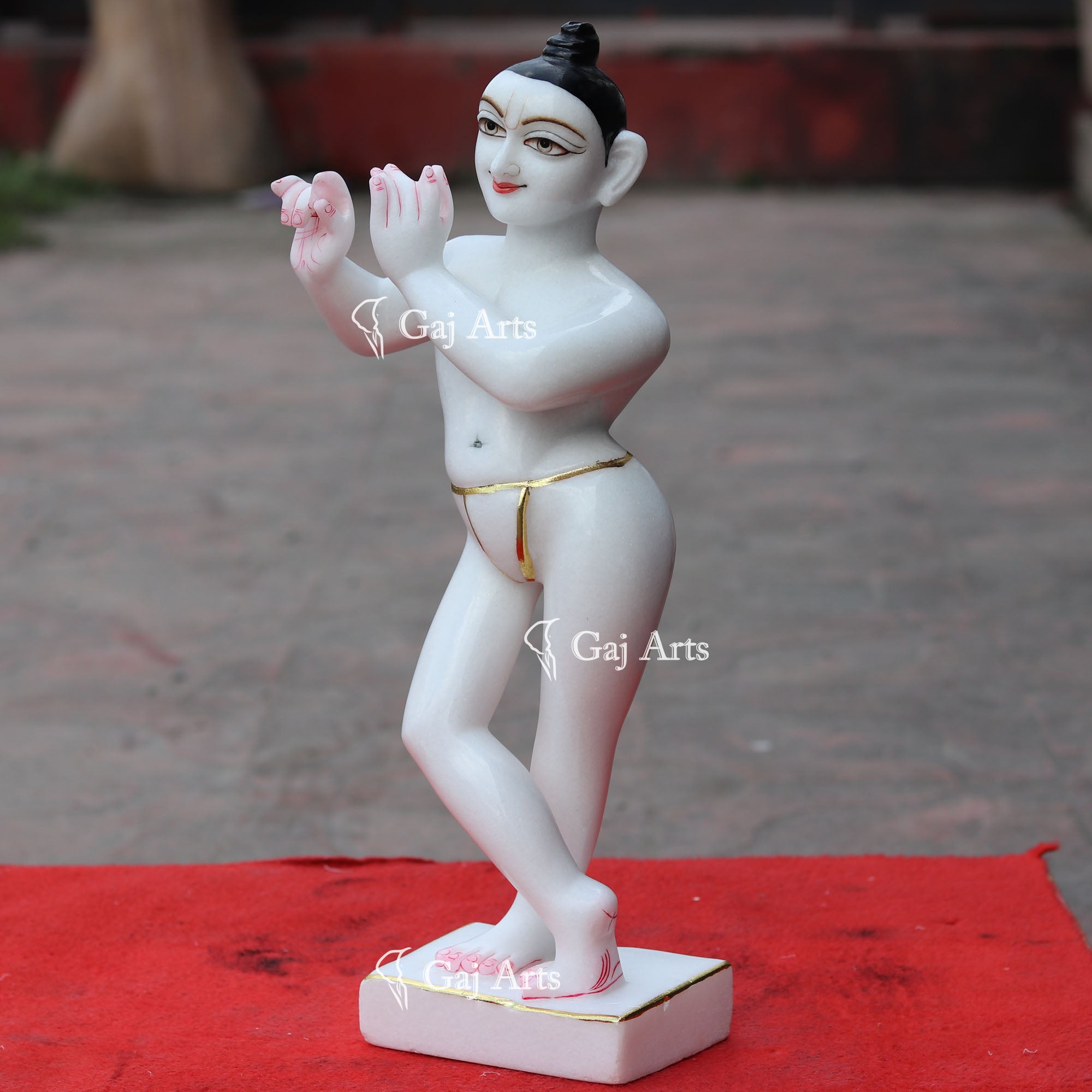 Makrana Marble Iskon Krishna Idol | 18 Inch