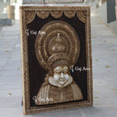 White Marble Kathakali Wall Panel | 48 Inch