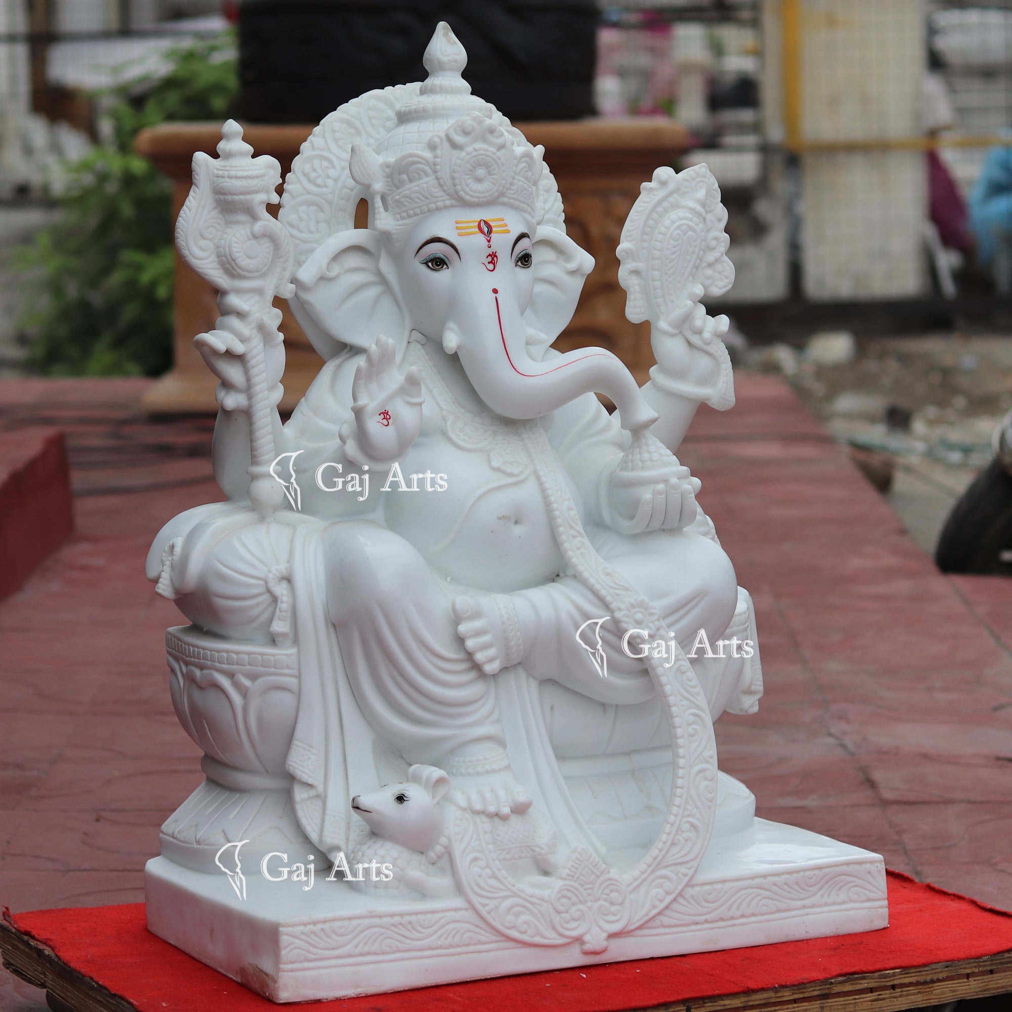 Makrana Marble Powder Ganesh Idol | 30 Inch