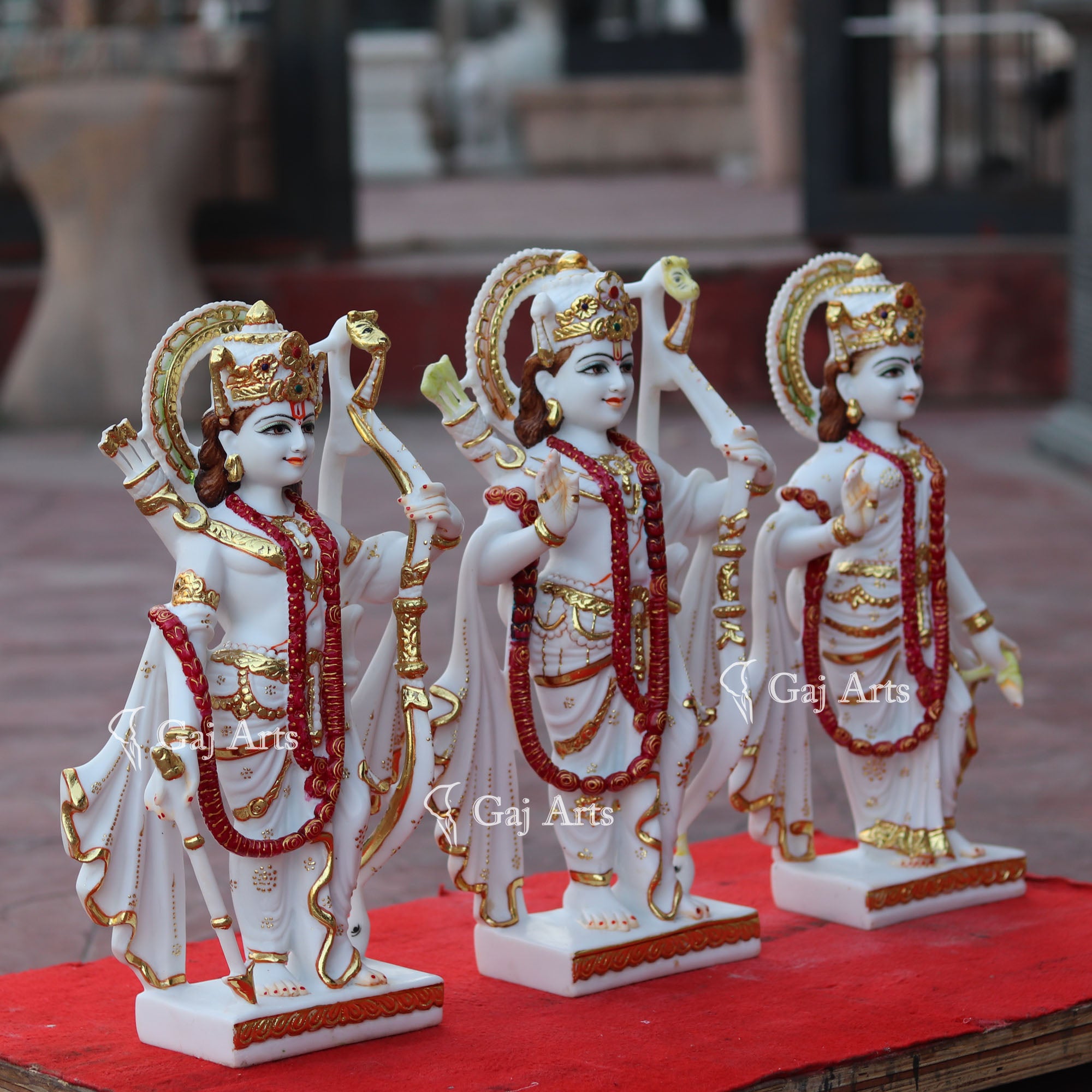 Makrana Marble Powder Ram Jodi Idol | 18 Inch