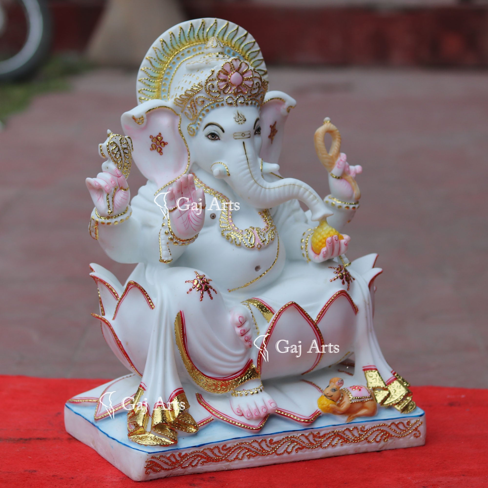 Makrana Marble Powder Ganesh Idol | 18 Inch