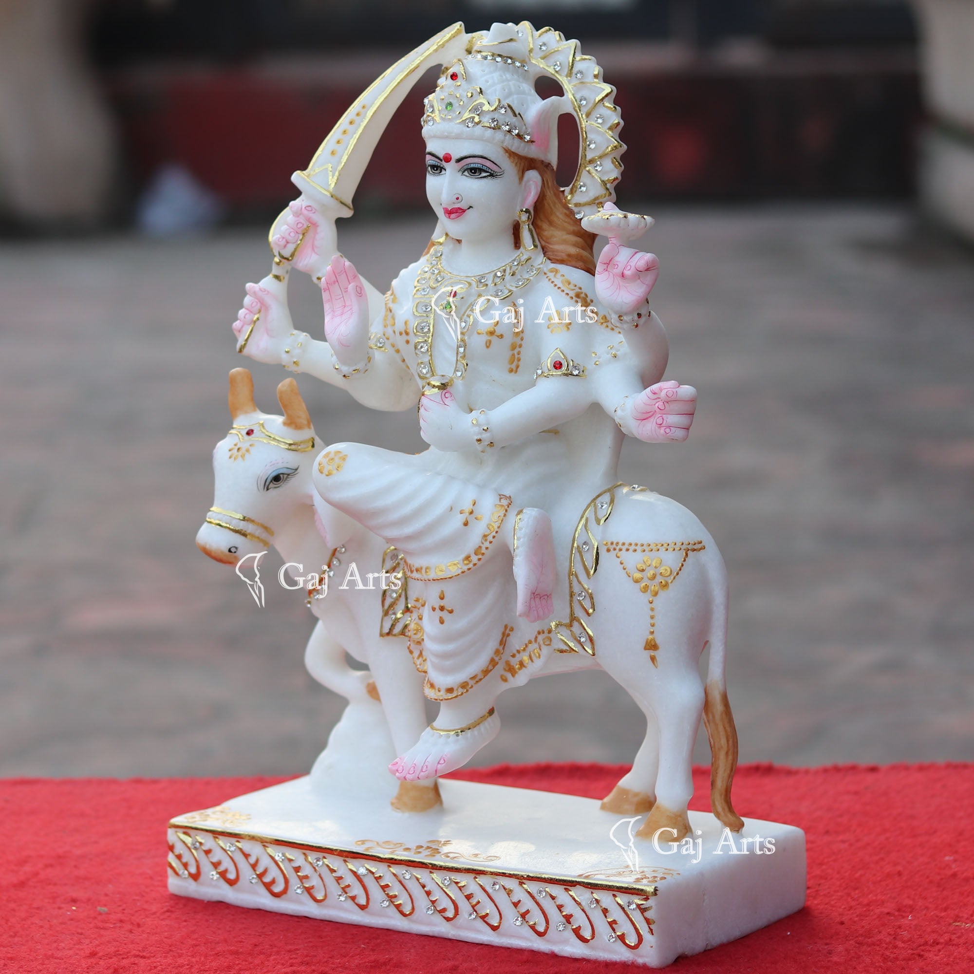 White Marble Umiya Maa Idol | 15 Inch