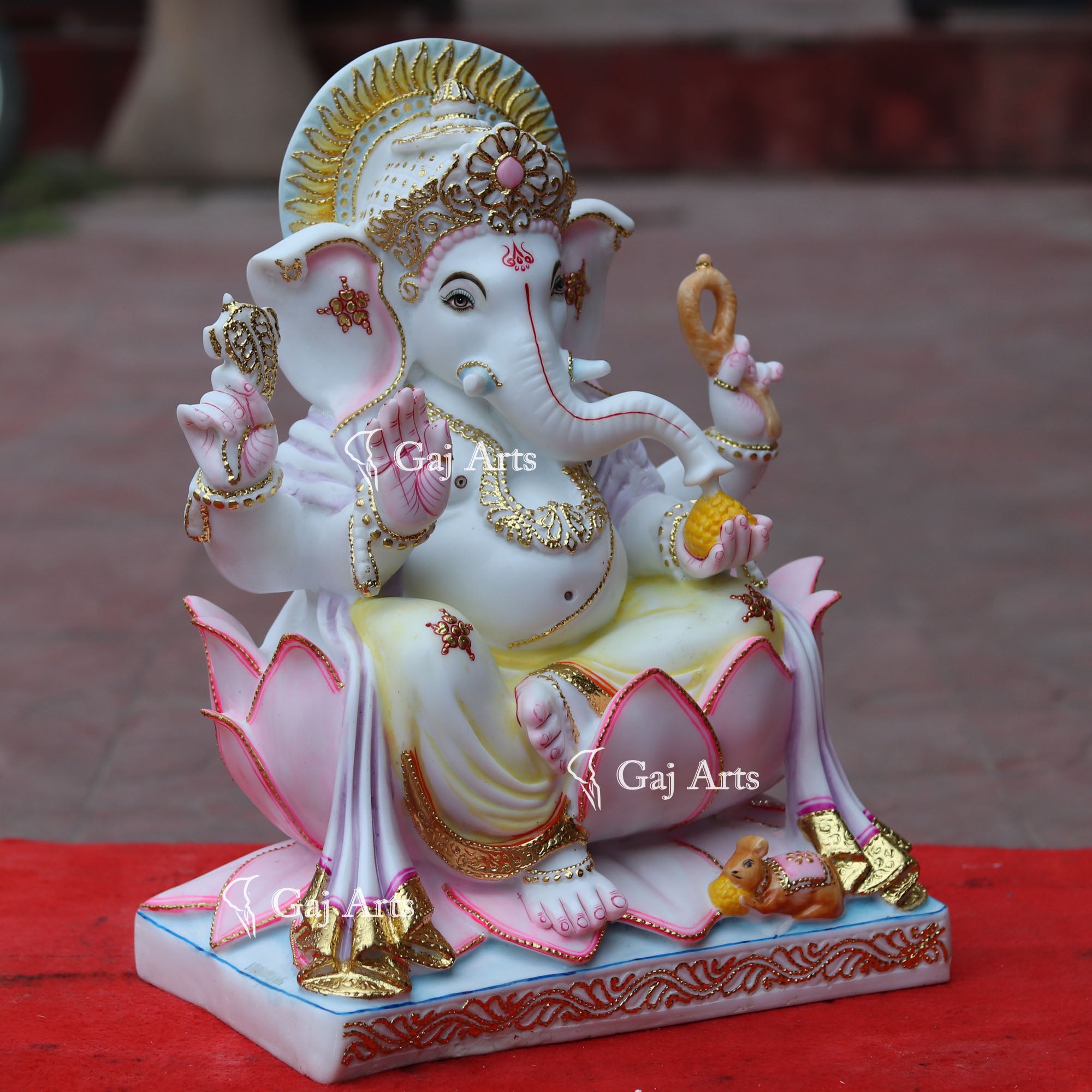 Makrana Marble Powder Ganesh Idol | 18 Inch