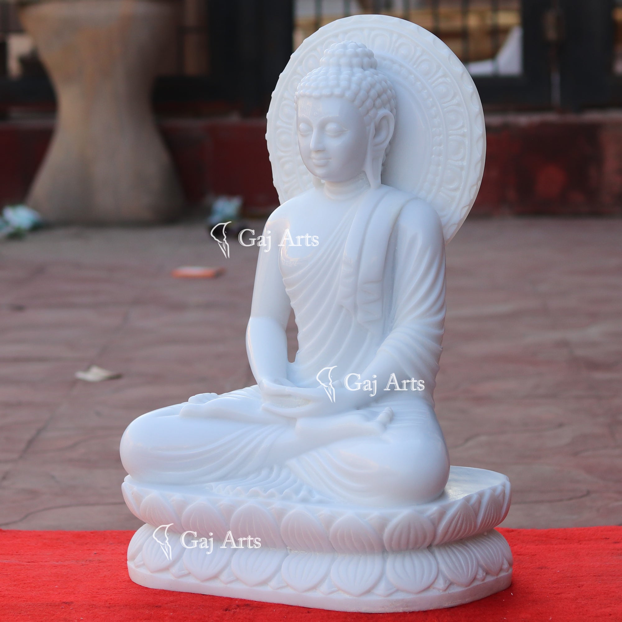 White Marble Buddha Statue | 24 Inch