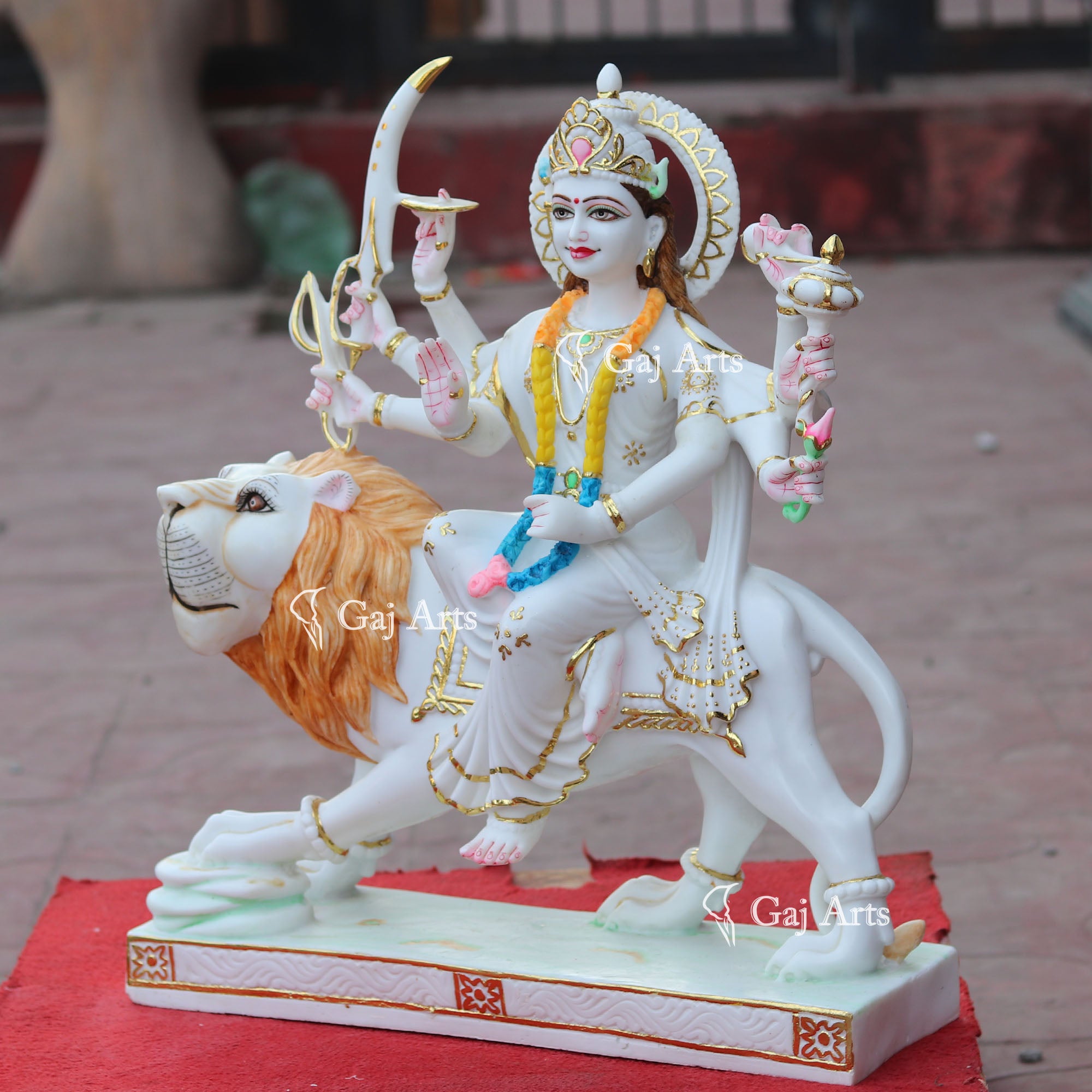 Marble Durga Mata Idol | 24 Inch