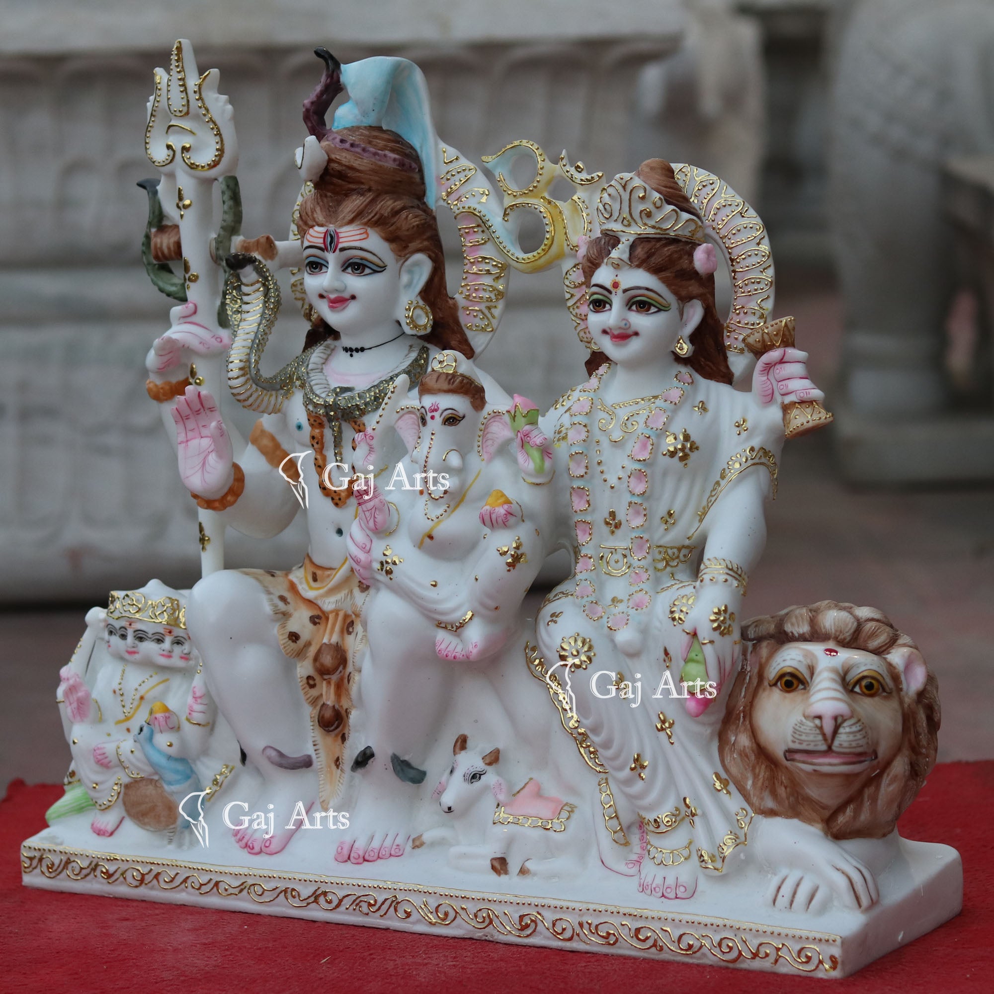 Marble Shiv Parivar Statue | 18 Inch