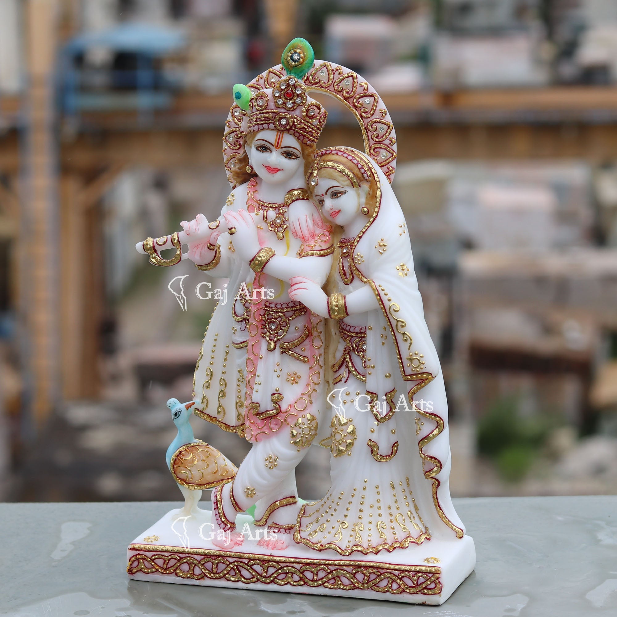 Marble Radha Krishna Jodi Idol | 12 Inch