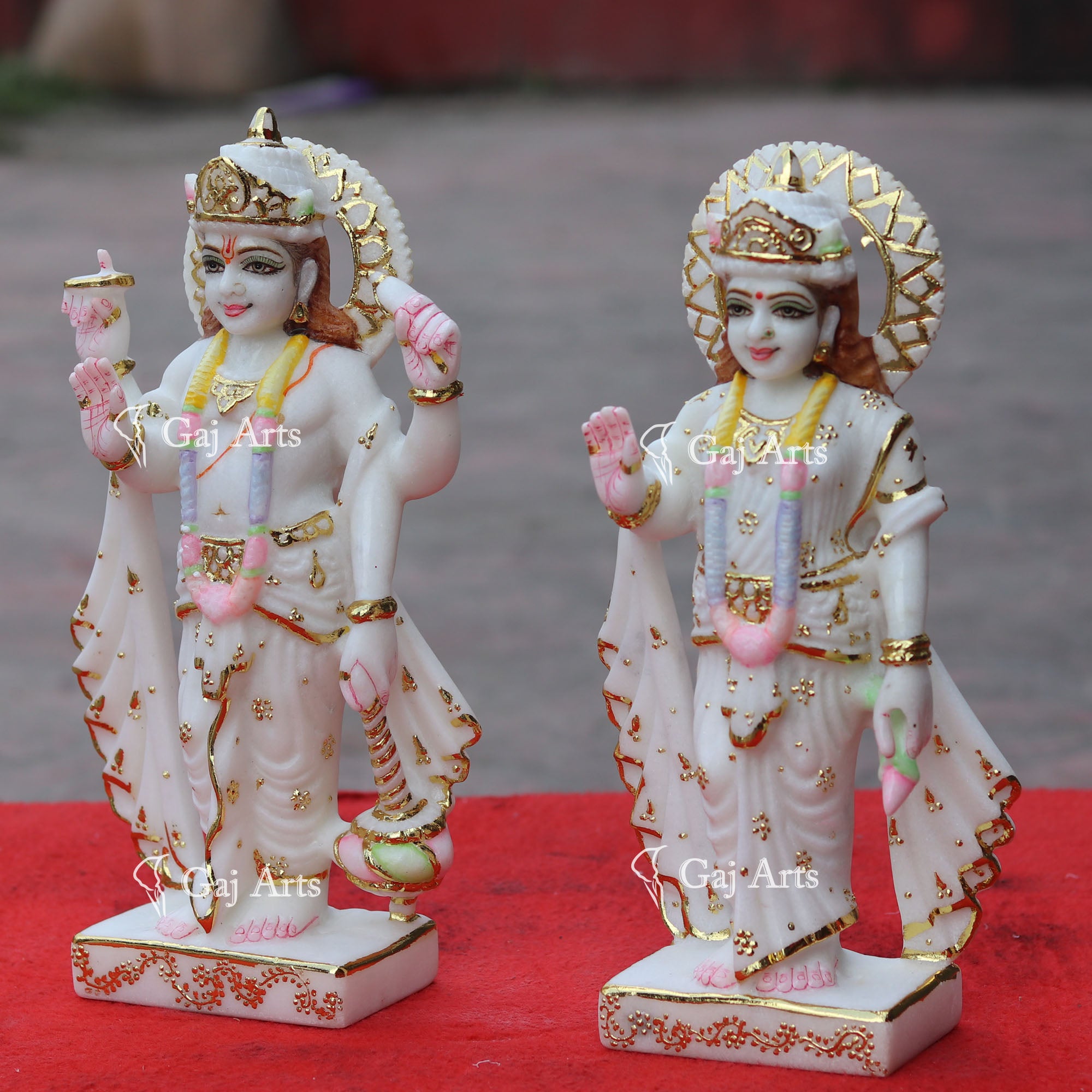 Marble Lakshmi Narayan Idol | 12 Inch