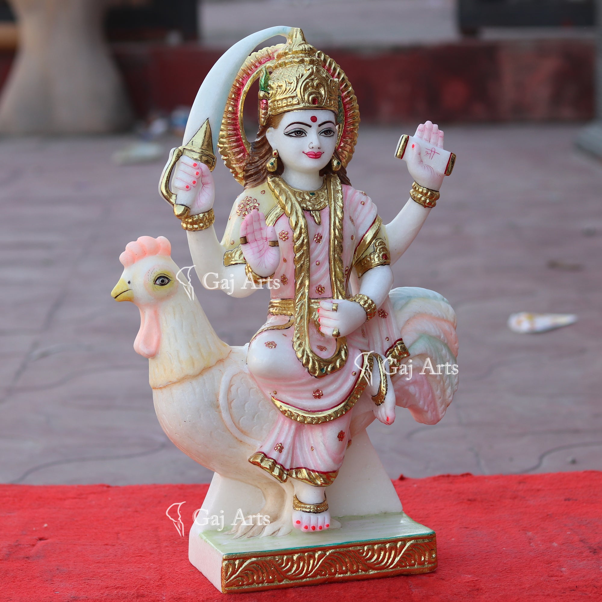 Marble Bahu Charni Mata Idol | 18 Inch