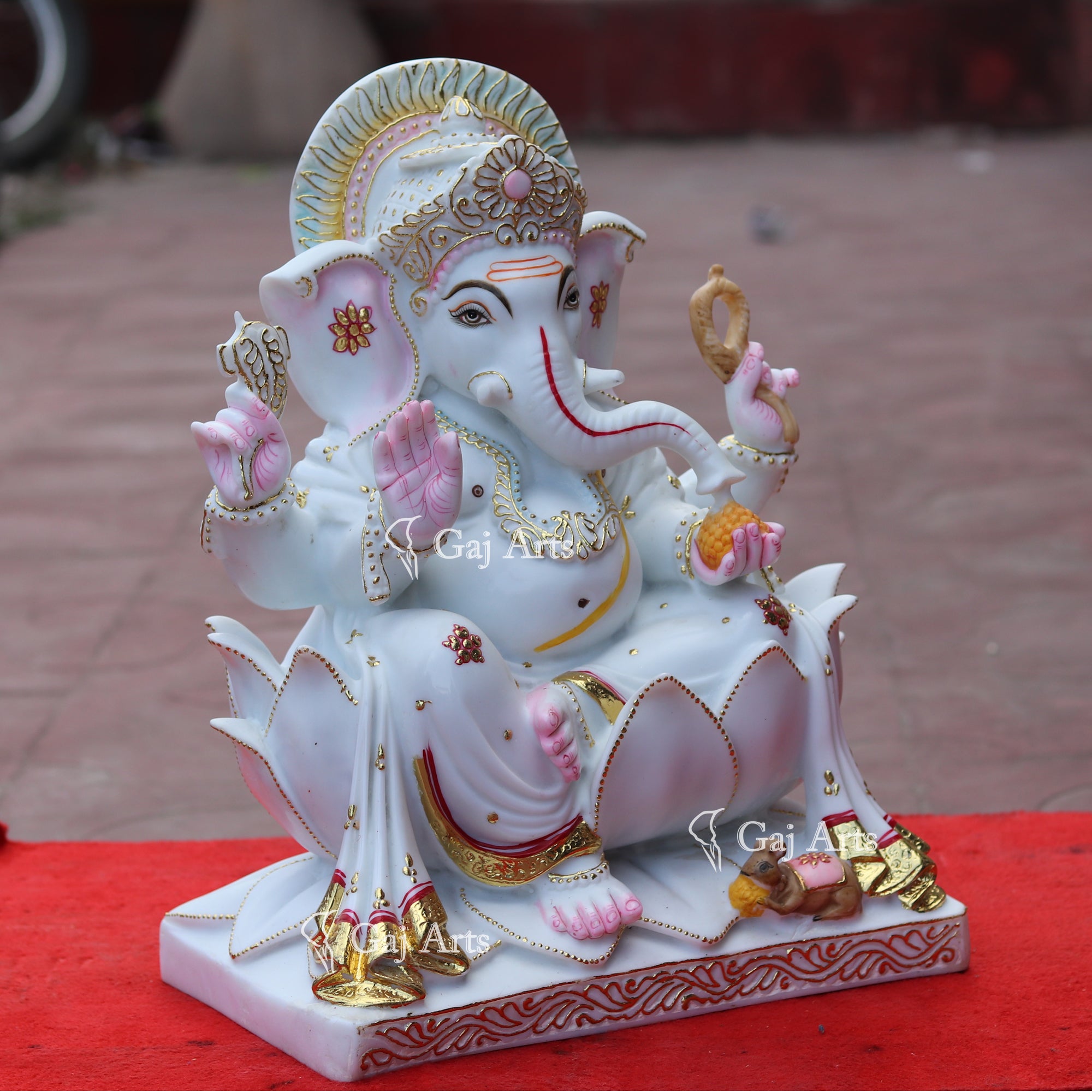 Makrana Marble Powder Ganesh Idol | 18 Inch