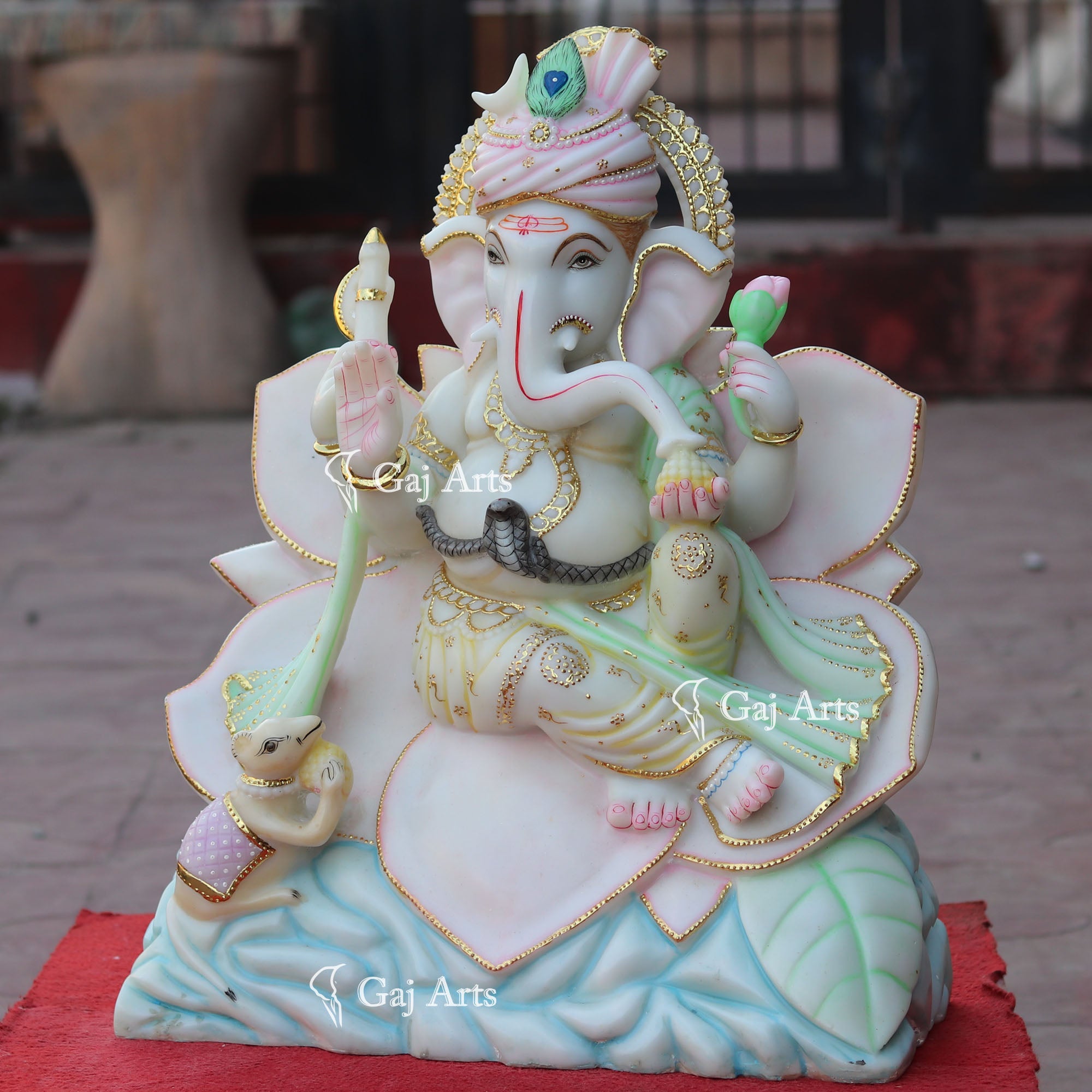 Makrana Marble Powder Ganesh Idol | 24 Inch
