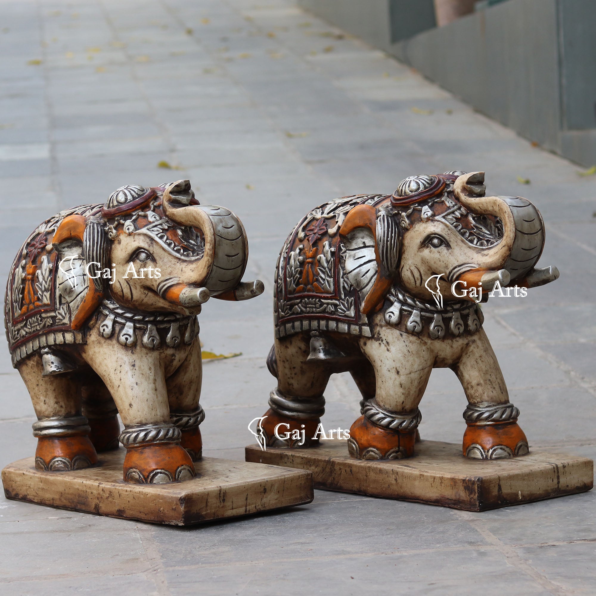 Rajnagar White Marble Elephant Statue | 24 Inch