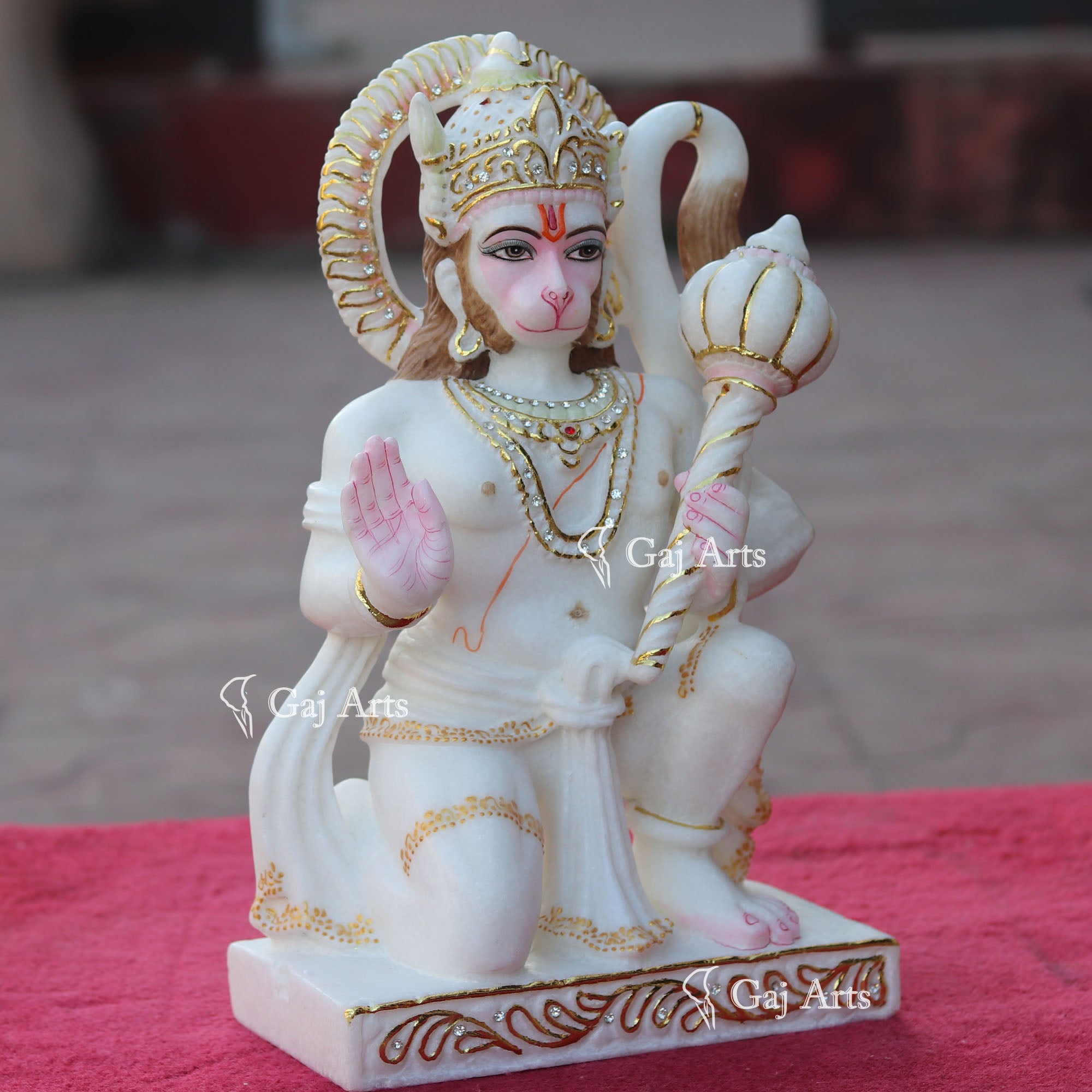 Makrana Marble Hanuman Ji Idol | 15 Inch
