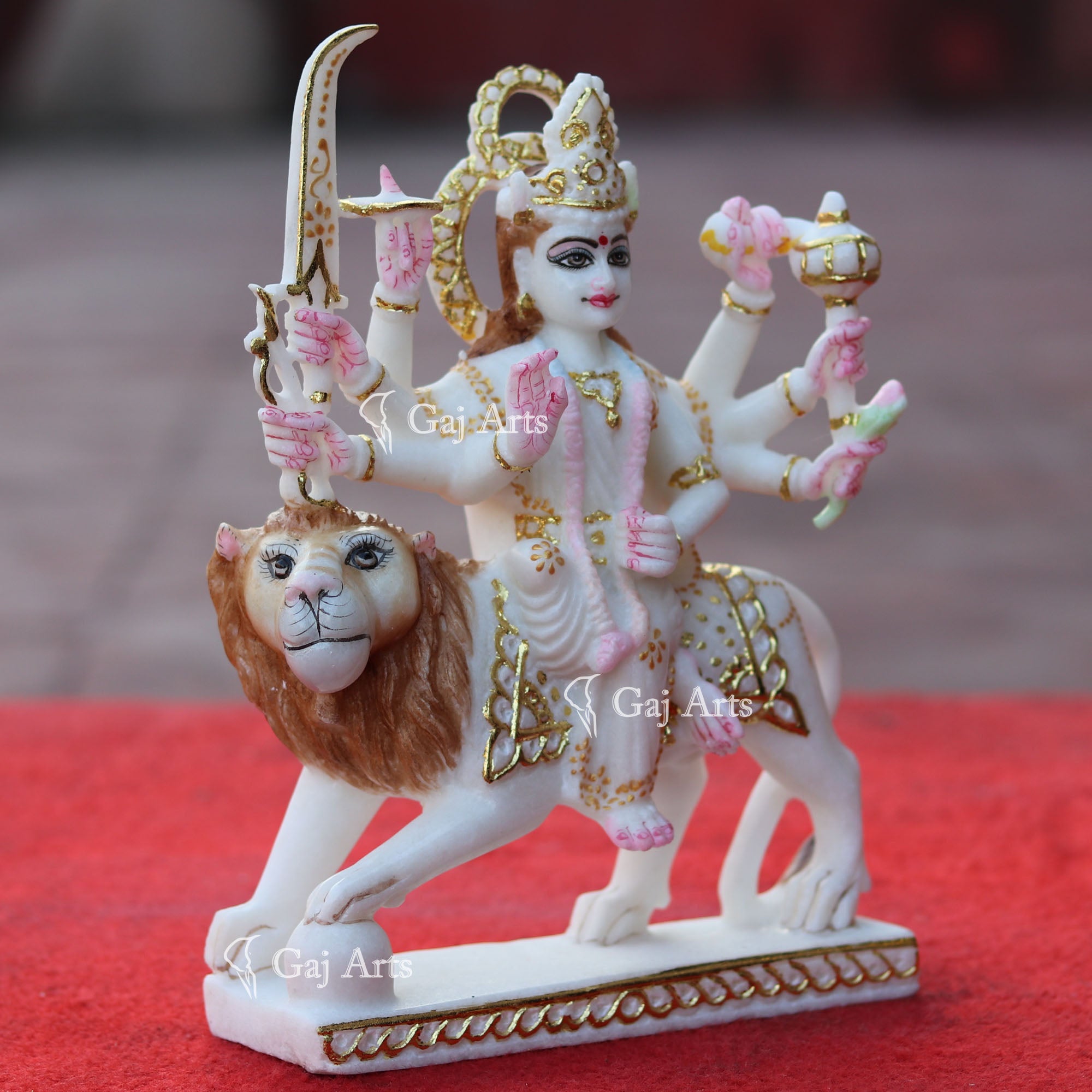 Marble Durga Maa Idol | 9 Inch