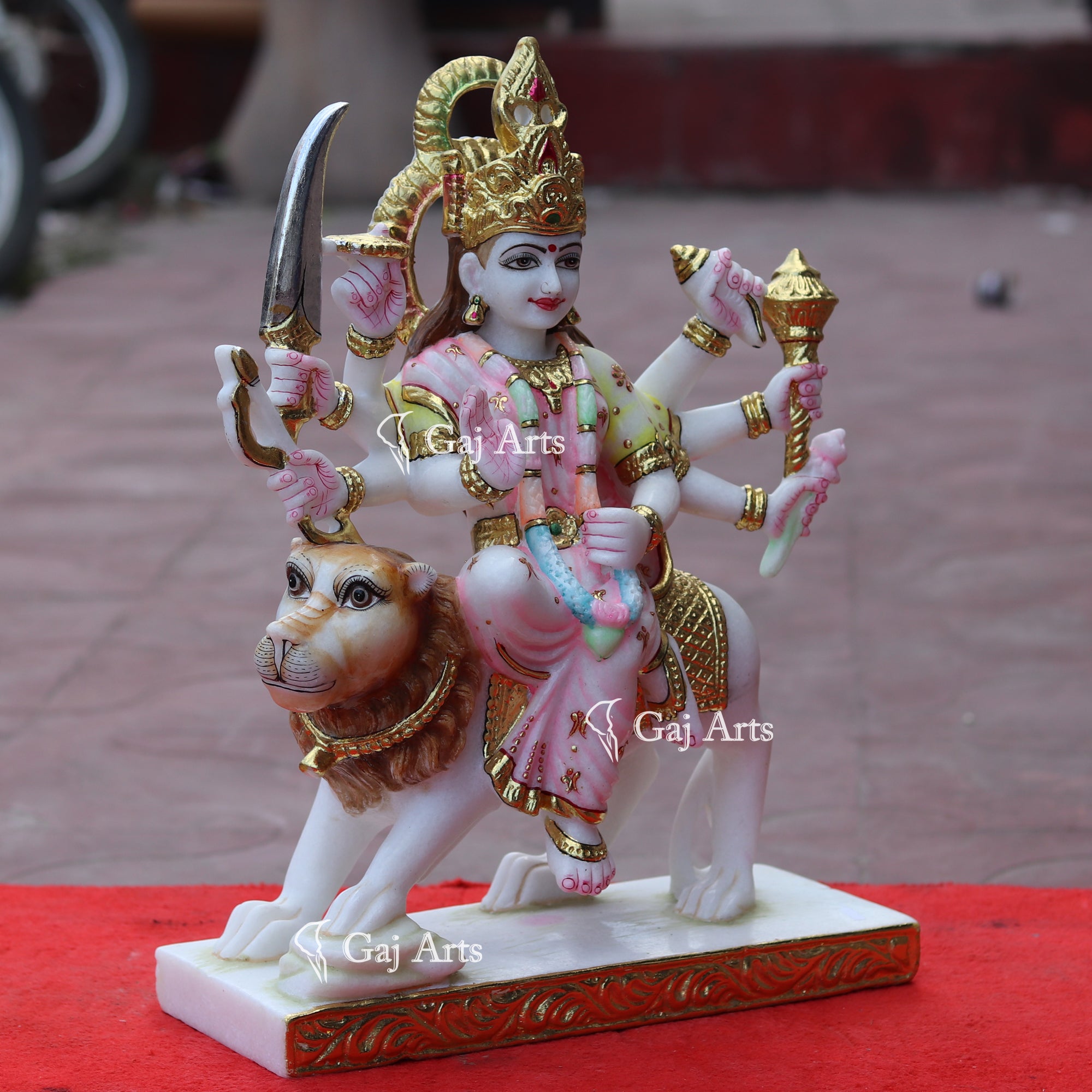 Marble Durga Mata Idol | 18 Inch