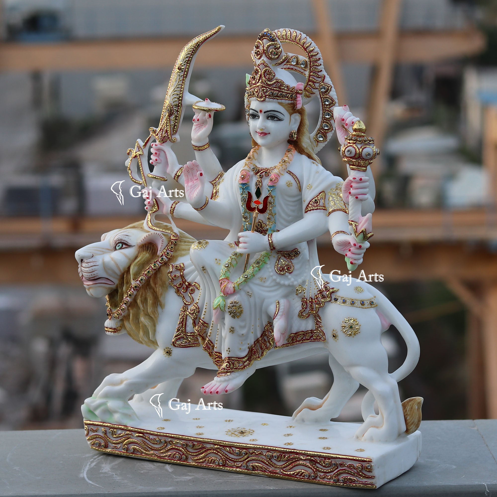 Marble Durga Maa Idol | 18 Inch