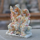 White Marble Shiv Parivar Idol | 7 Inch