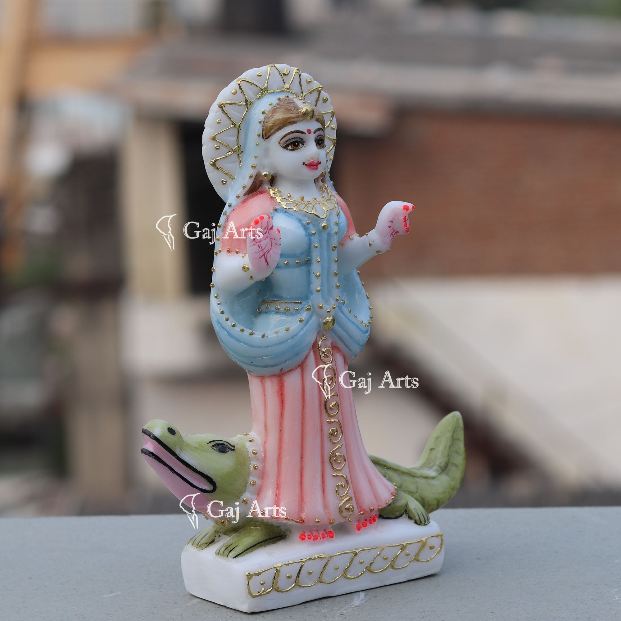 Marble Ethiopia Khodiyar Maa Idol | 9 Inch