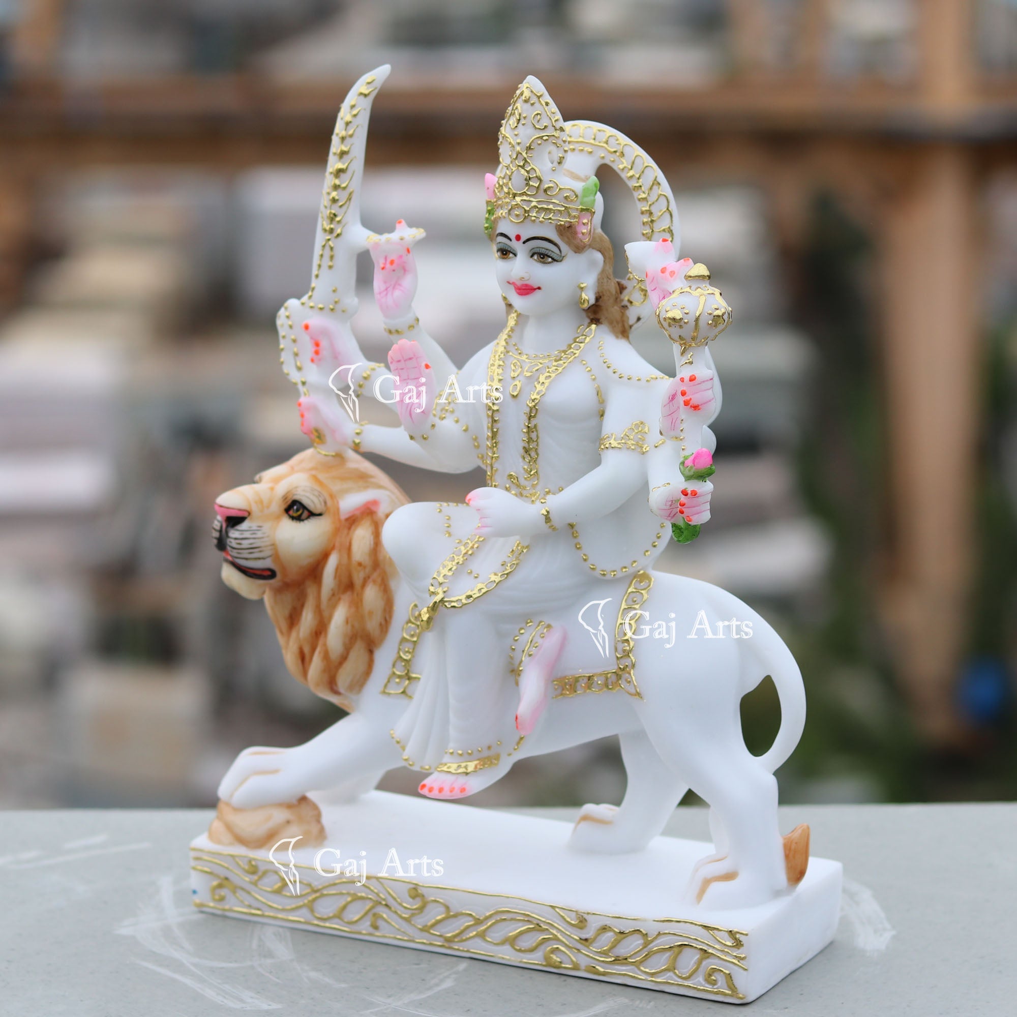 Marble Durga Maa Statue | 12 Inch