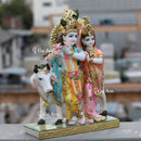 Super White Makrana Marble Radha Krishna Jugal Jodi Idol | 18 Inch