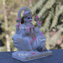 White Marble Lakshmi Mata Idol | 9 Inch