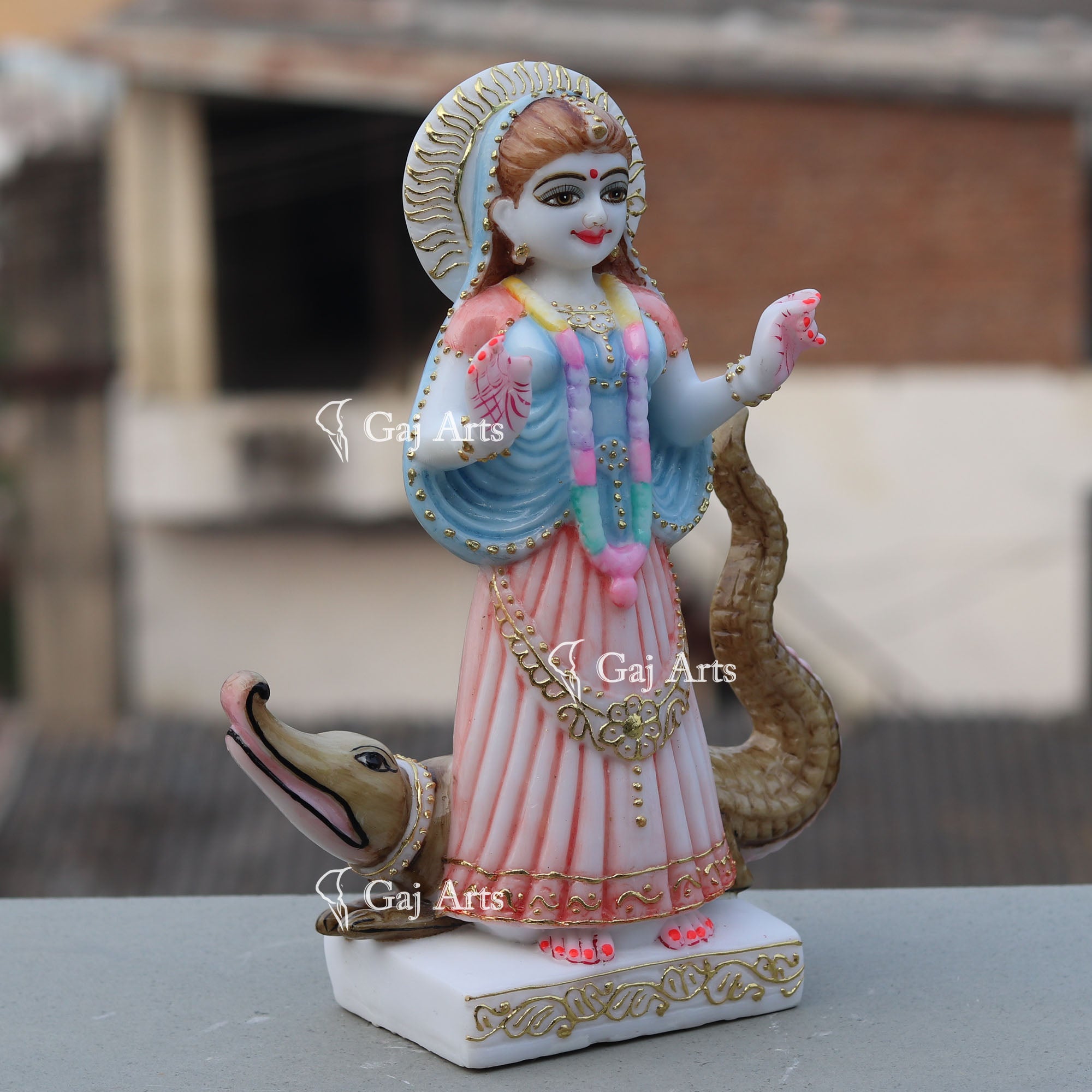 Marble Ethiopia Khodiyar Maa Idol | 12 Inch