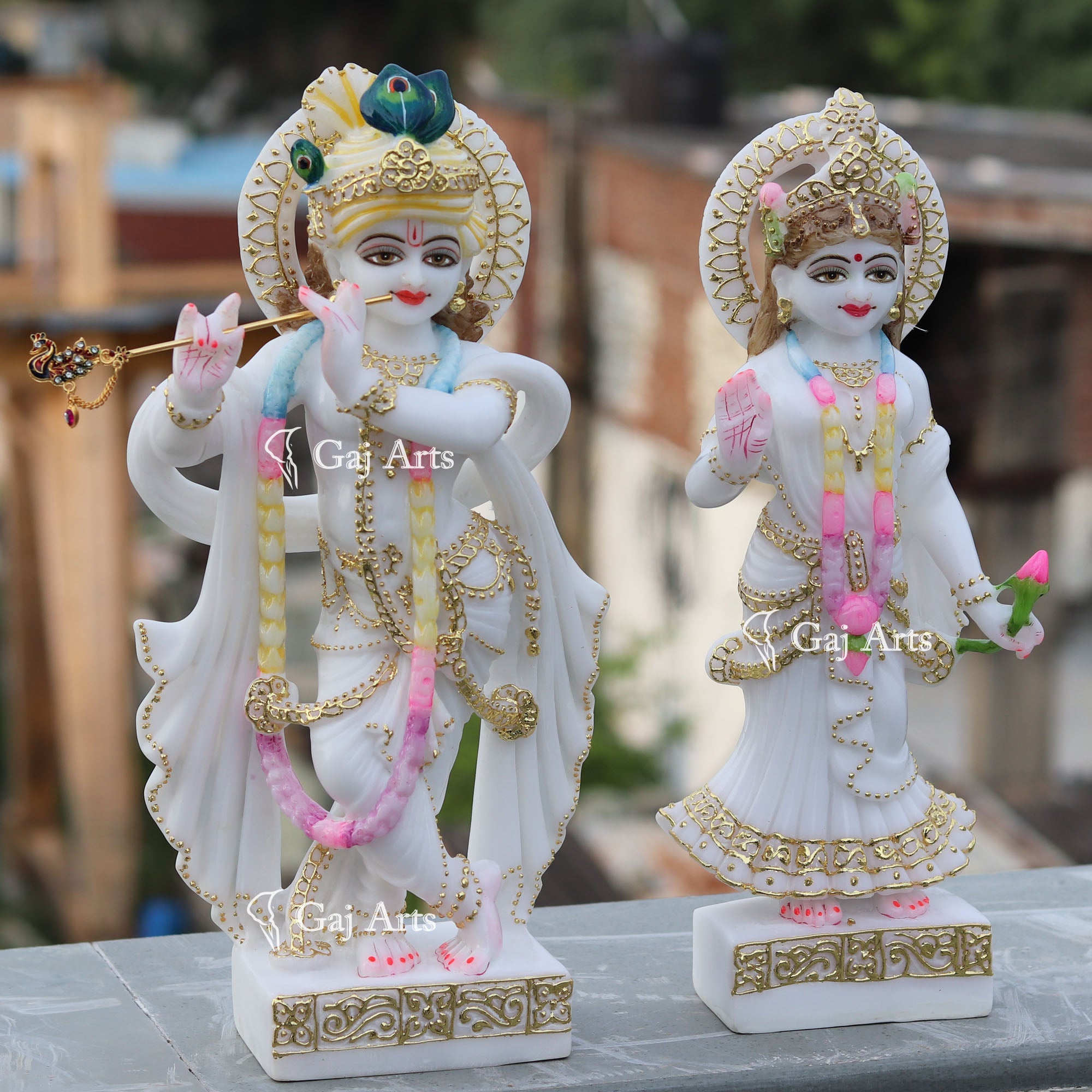 Marble Radha Krishna Idol | 15 Inch